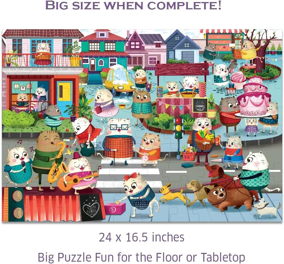 پازل 100 تکه Chalk and Chuckles Helpfilli، بازی برای کودکان 5، 6، 7، 8 و 9 ساله، پازل ارهای با ماموریتهای مهربانی واقعی، اسباببازی آموزشی و هدیه برای پسران، دختران و دوستداران گربه پازل 100 تکه Chalk and Chuckles Helpfilli، بازی برای کودکان 5، 6، 7، 8 و 9 ساله، پازل ارهای با ماموریتهای مهربانی واقعی، اسباببازی آموزشی و هدیه برای پسران، دختران و دوستداران گربه