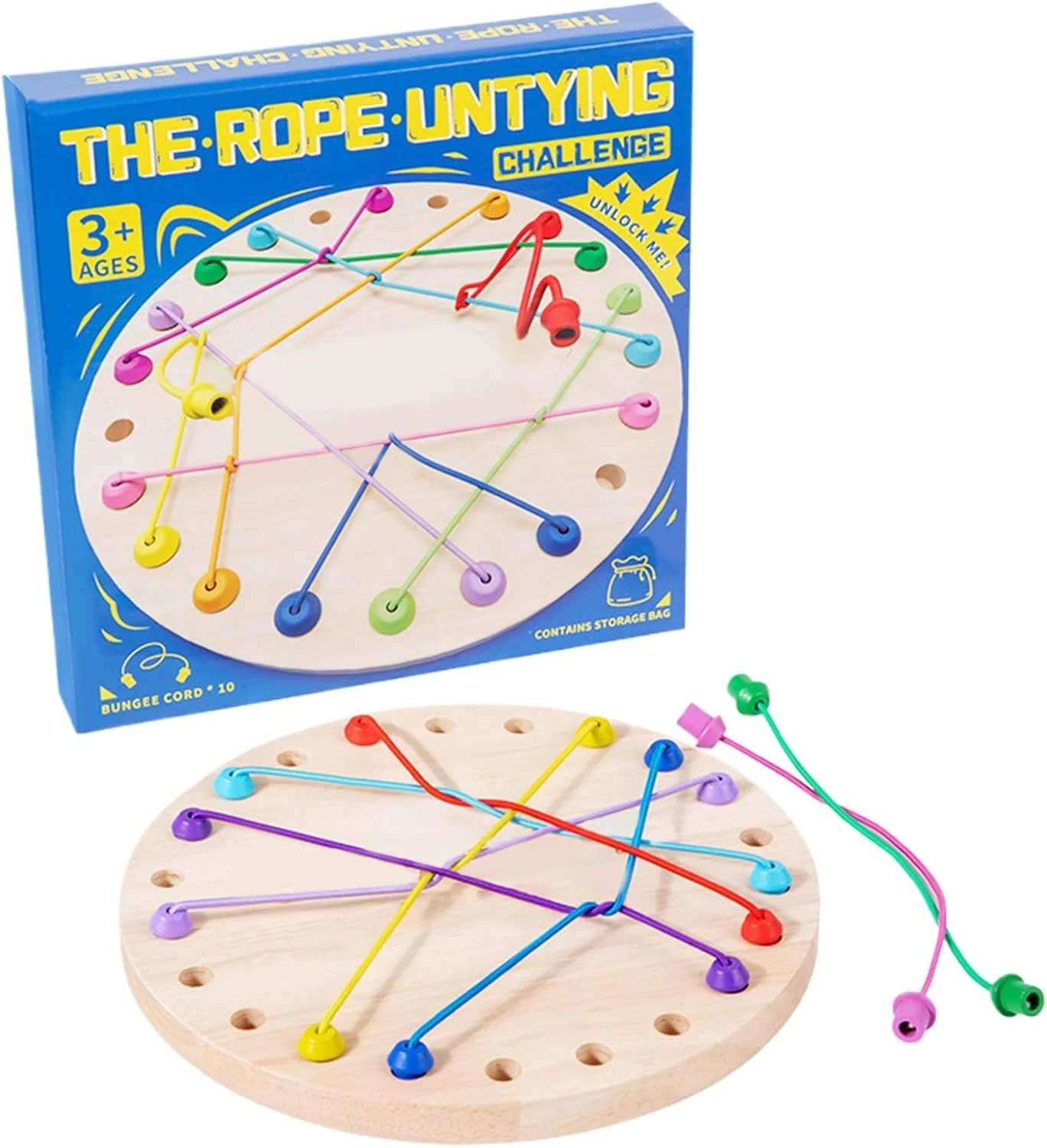 بازی پازل طناب، اسباب بازی چالش گره گشایی، 8.74 اینچ، فعالیت تخته استراتژی، سازنده مهارت بندبازی آموزشی، معمای فکری برای کودکان، بزرگسالان و خانواده ها، سرگرمی تعاملی برای تمام سنین بازی پازل طناب، اسباب بازی چالش گره گشایی، 8.74 اینچ، فعالیت تخته استراتژی، سازنده مهارت بندبازی آموزشی، معمای فکری برای کودکان، بزرگسالان و خانواده ها، سرگرمی تعاملی برای تمام سنین