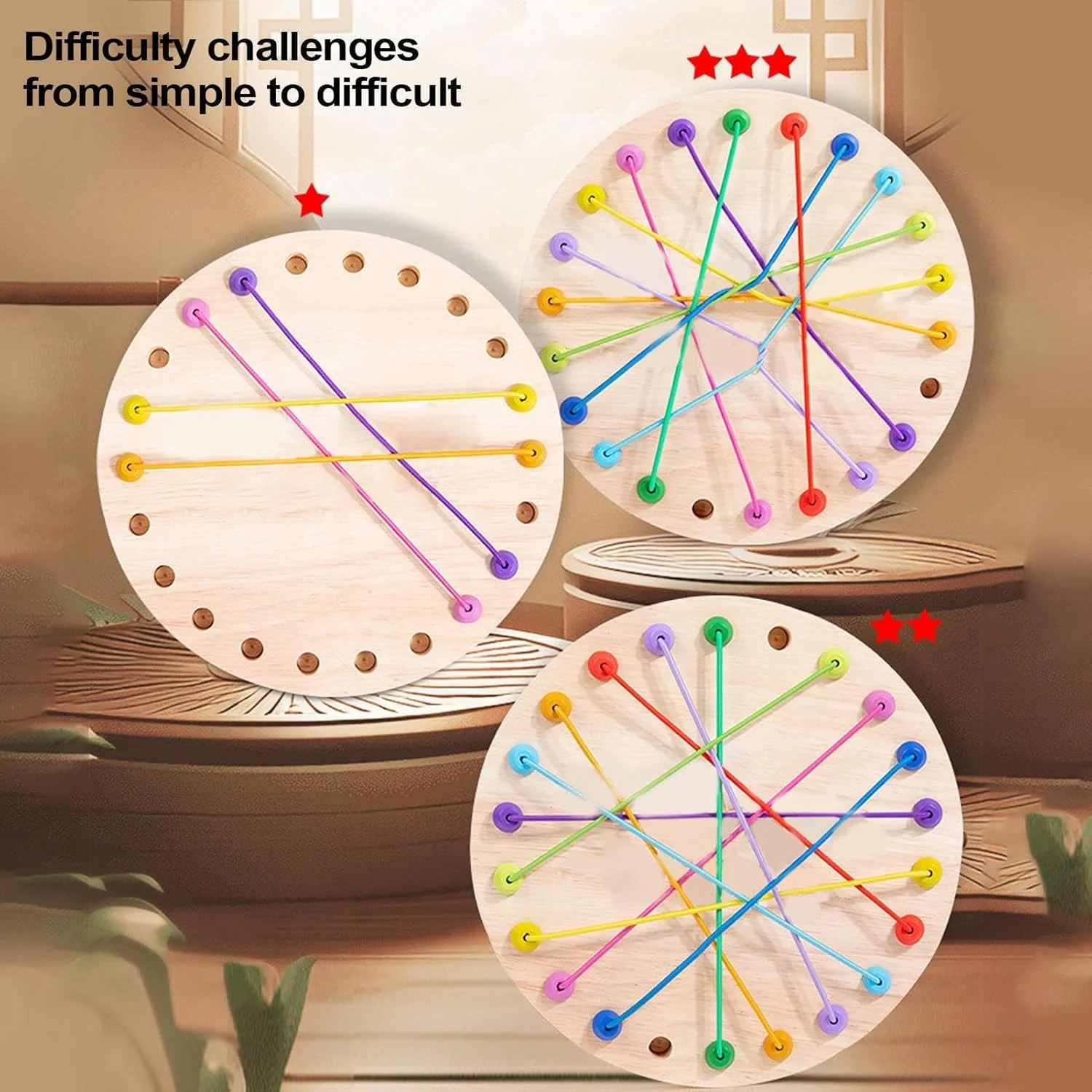 بازی پازل طناب، اسباب بازی چالش گره گشایی، 8.74 اینچ، فعالیت تخته استراتژی، سازنده مهارت بندبازی آموزشی، معمای فکری برای کودکان، بزرگسالان و خانواده ها، سرگرمی تعاملی برای تمام سنین