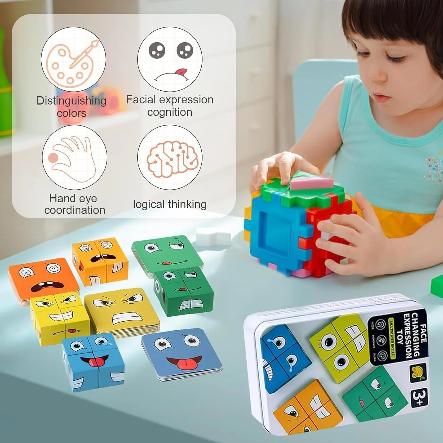 بازی مکعب جادویی تغییر چهره چوبی، بلوک های ساختنی پازل سه بعدی Azonee، پازل بلوک چهره، پازل تغییر چهره، بلوک های ساختنی چوبی پازل بیان برای بازی خانوادگی برای کودکان و بزرگسالان بازی مکعب جادویی تغییر چهره چوبی، بلوک های ساختنی پازل سه بعدی Azonee، پازل بلوک چهره، پازل تغییر چهره، بلوک های ساختنی چوبی پازل بیان برای بازی خانوادگی برای کودکان و بزرگسالان