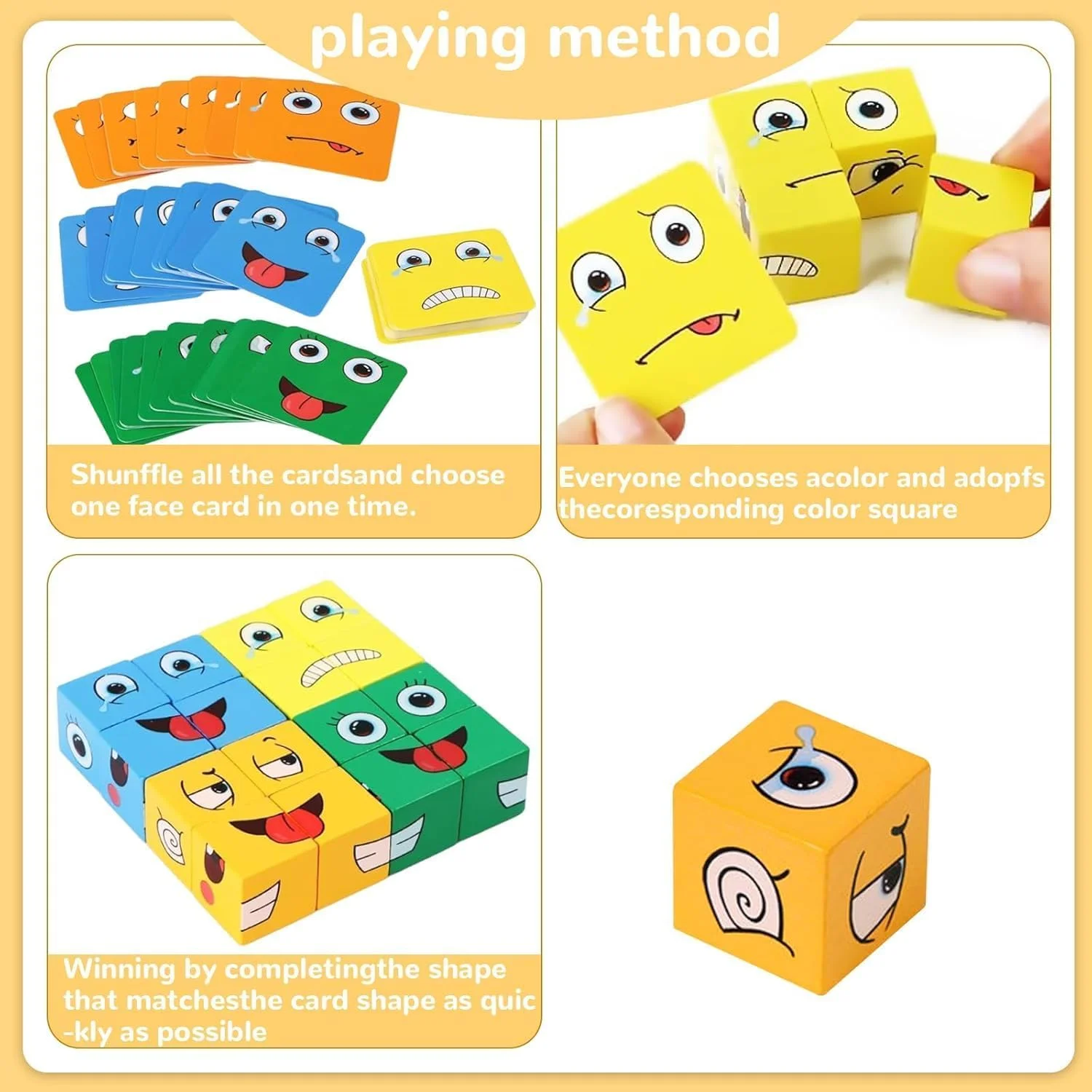 بازی مکعب جادویی تغییر چهره چوبی، بلوک های ساختنی پازل سه بعدی Azonee، پازل بلوک چهره، پازل تغییر چهره، بلوک های ساختنی چوبی پازل بیان برای بازی خانوادگی برای کودکان و بزرگسالان بازی مکعب جادویی تغییر چهره چوبی، بلوک های ساختنی پازل سه بعدی Azonee، پازل بلوک چهره، پازل تغییر چهره، بلوک های ساختنی چوبی پازل بیان برای بازی خانوادگی برای کودکان و بزرگسالان