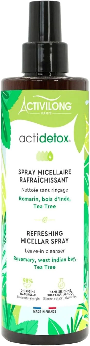اکتیویلانگ - اسپری میسلار طراوت بخش Actidetox - پاک کننده بدون نیاز به آبکشی - 98% مواد طبیعی - ساخت فرانسه - 250 میلی لیتر