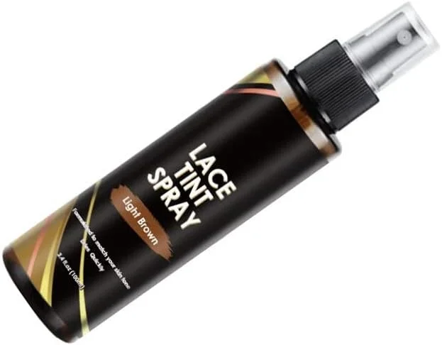 اسپری رنگ توری زنانه 100 میلی لیتری، ابزارهای جهانی حالت دهنده مو، اسپری چسب اکستنشن موی طبیعی زنانه، ابزار آرایشگری، قهوه ای روشن