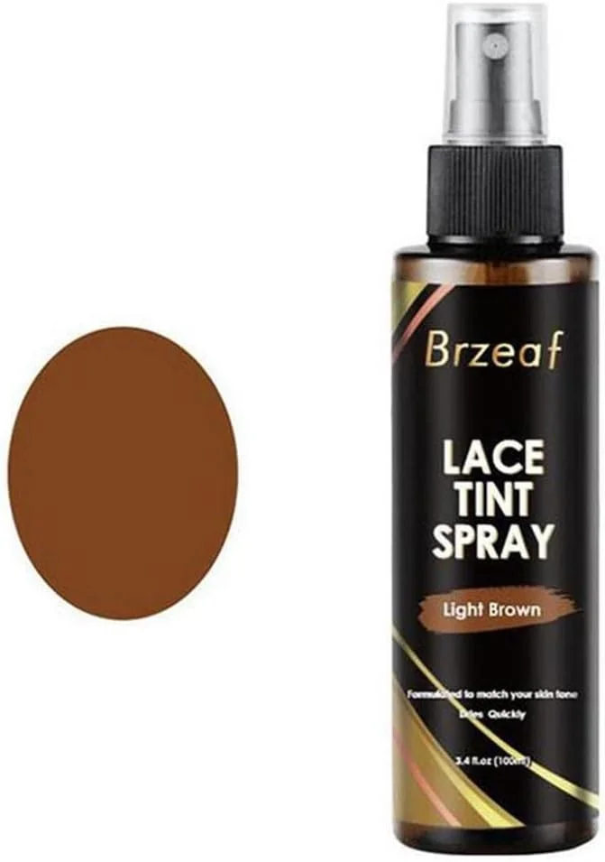 اسپری رنگ توری زنانه 100 میلی لیتری، ابزارهای جهانی حالت دهنده مو، اسپری چسب اکستنشن موی طبیعی زنانه، ابزار آرایشگری، قهوه ای روشن