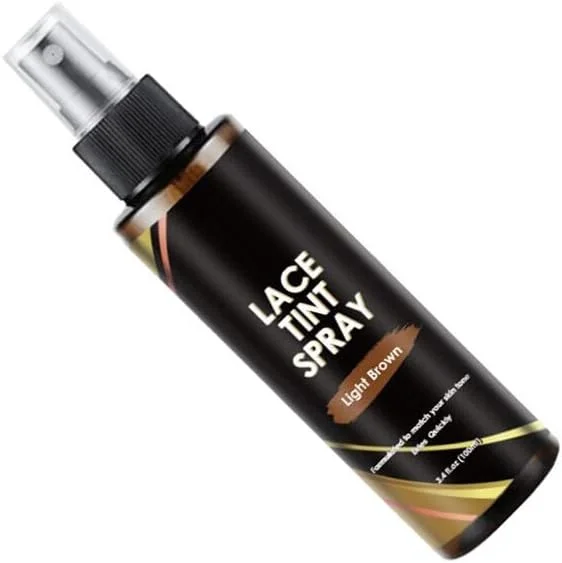 اسپری رنگ توری زنانه، چسبندگی طبیعی برای اکستنشن موی بانوان، کلاه گیس، لوازم آرایشی مو، قهوه ای روشن، قهوه ای روشن