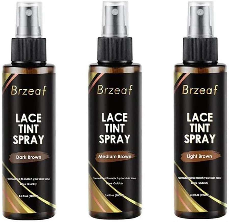 اسپری رنگ توری زنانه، چسبندگی طبیعی برای اکستنشن موی بانوان، کلاه گیس، لوازم آرایشی مو، قهوه ای روشن، قهوه ای روشن