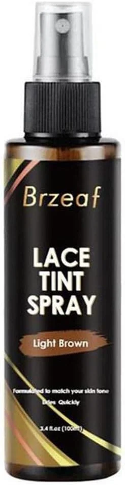 اسپری رنگ توری زنانه، چسبندگی طبیعی برای اکستنشن موی بانوان، کلاه گیس، لوازم آرایشی مو، قهوه ای روشن، قهوه ای روشن