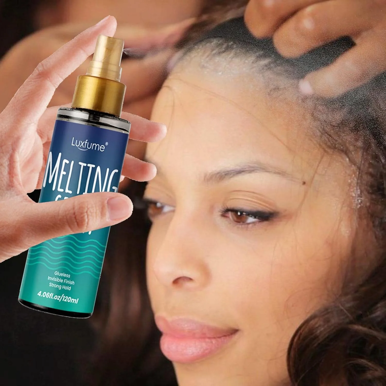 موس رنگی توری، اسپری چسب توری 120 میلی لیتری، اسپری ذوب و نگهدارنده توری، نگهدارنده قوی و طبیعی با کنترل برای کلاه گیس