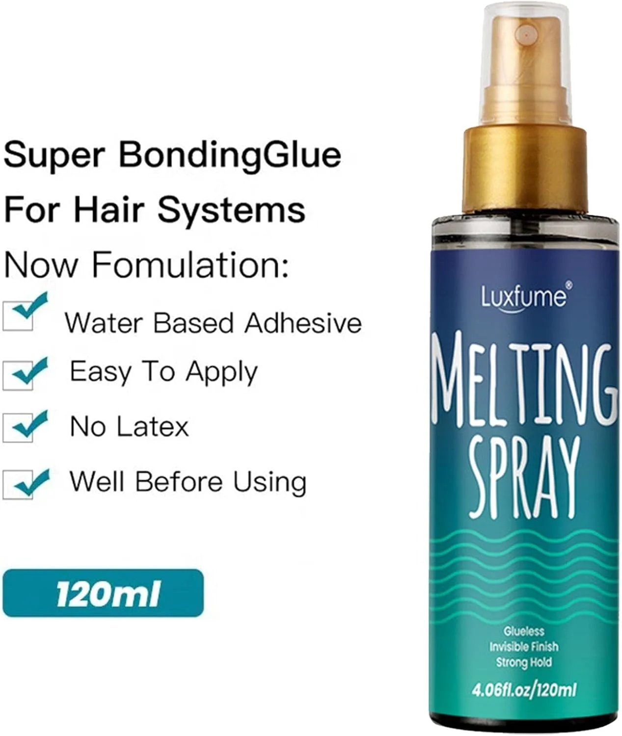 موس رنگی توری، اسپری چسب توری 120 میلی لیتری، اسپری ذوب و نگهدارنده توری، نگهدارنده قوی و طبیعی با کنترل برای کلاه گیس