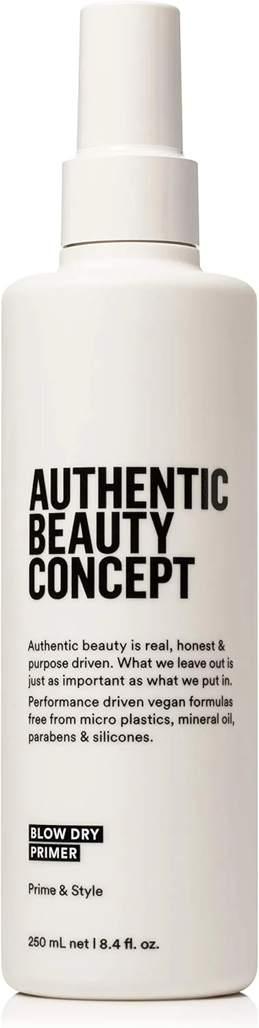 پرایمر حالت دهنده مو Authentic Beauty Concept | اسپری محافظت از حرارت سشوار | محافظت از مو در برابر آسیب سشوار | محافظت حرارتی | وگان و بدون تست حیوانی | بدون سیلیکون | 250 میلی لیتر