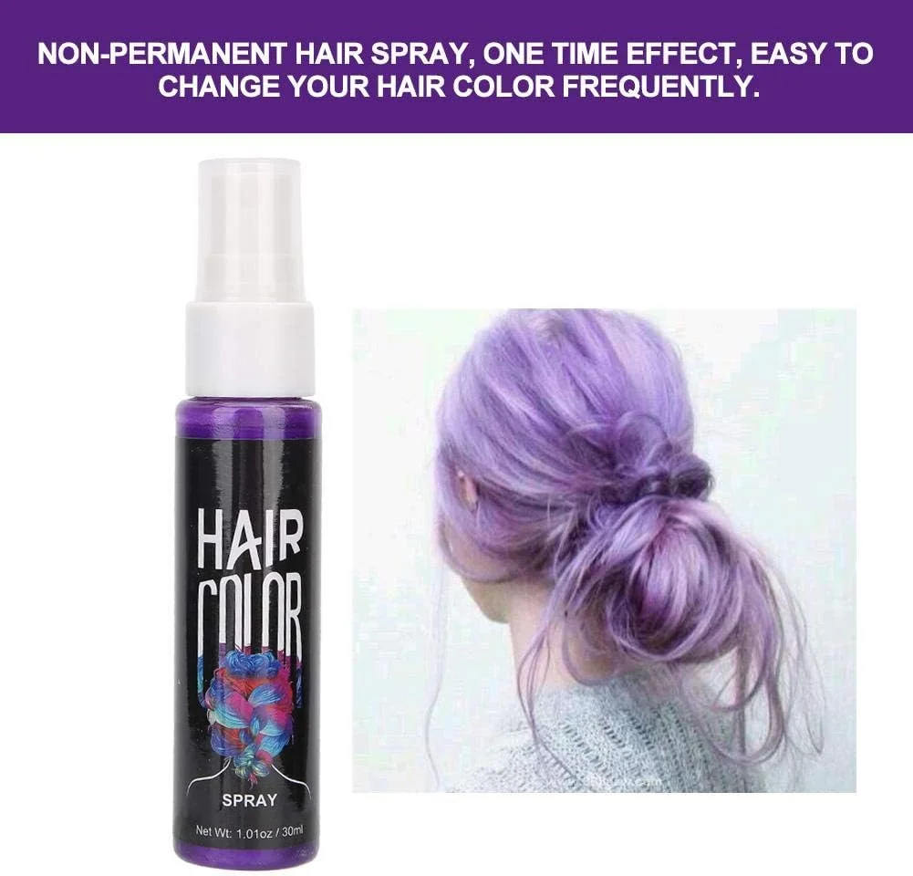 اسپری رنگ مو موقت AUDBUA، رنگ موی سریع 30 میلی لیتری برای مهمانی های کلوپ و رنگ کردن مو در خانه، بنفش (بنفش) اسپری رنگ مو موقت AUDBUA، رنگ موی سریع 30 میلی لیتری برای مهمانی های کلوپ و رنگ کردن مو در خانه، بنفش (بنفش)