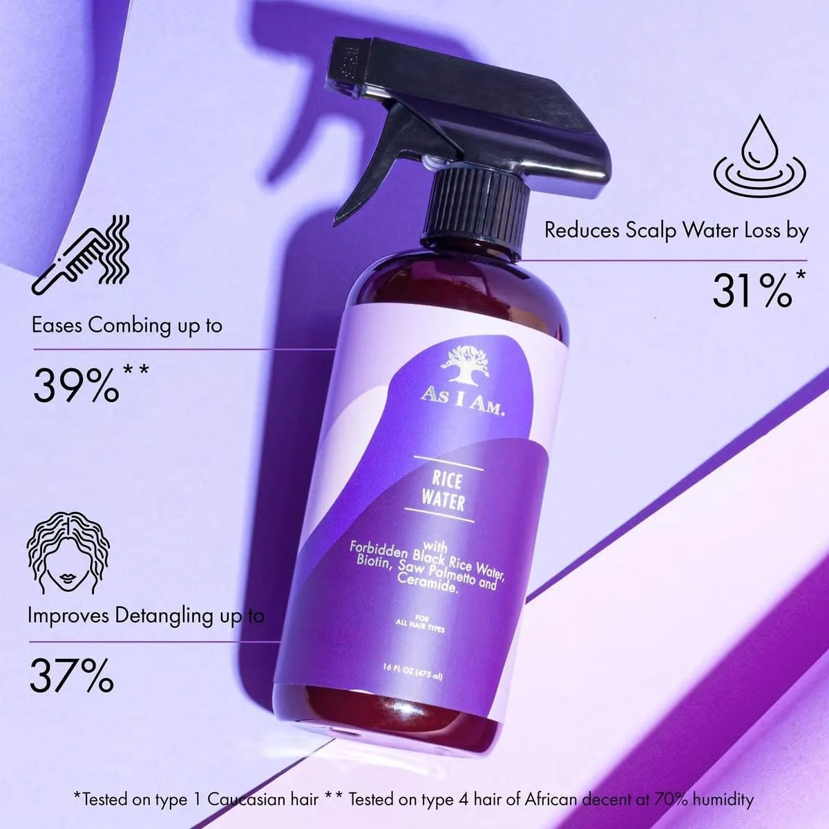 اسپری آب برنج As I Am - تقویت کننده و درمان بدون نیاز به آبکشی برای رشد مو 473 میلی لیتر