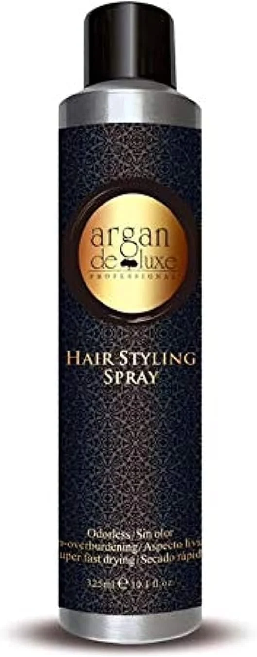 اسپری حالت دهنده مو آرگان دلوکس (325 میلی لیتر) - نرم کننده، مغذی، با قدرت نگهدارندگی قوی و رایحه ای تازه - ظاهری براق، محافظت در برابر حرارت UV، خشک شدن فوق العاده سریع اسپری حالت دهنده مو آرگان دلوکس (325 میلی لیتر) - نرم کننده، مغذی، با قدرت نگهدارندگی قوی و رایحه ای تازه - ظاهری براق، محافظت در برابر حرارت UV، خشک شدن فوق العاده سریع