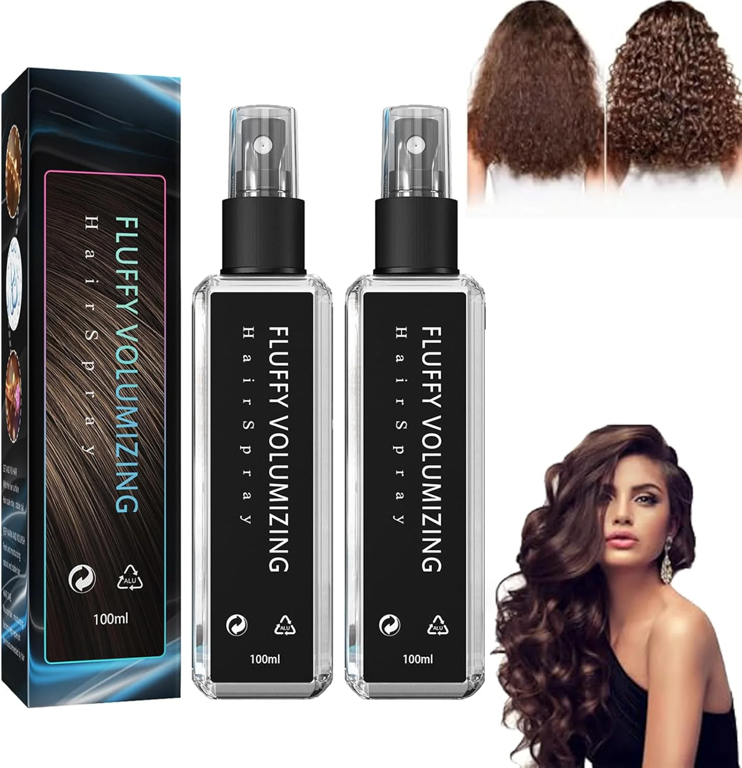 اسپری مو Anniuoveary، اسپری ضخیم کننده مو با پروتئین گیاهی طبیعی، اسپری حجم دهنده موی کرکی، اسپری حجم دهنده موی کرکی Analoguey برای زنان و مردان، برای موهای نازک، غیر چسبنده