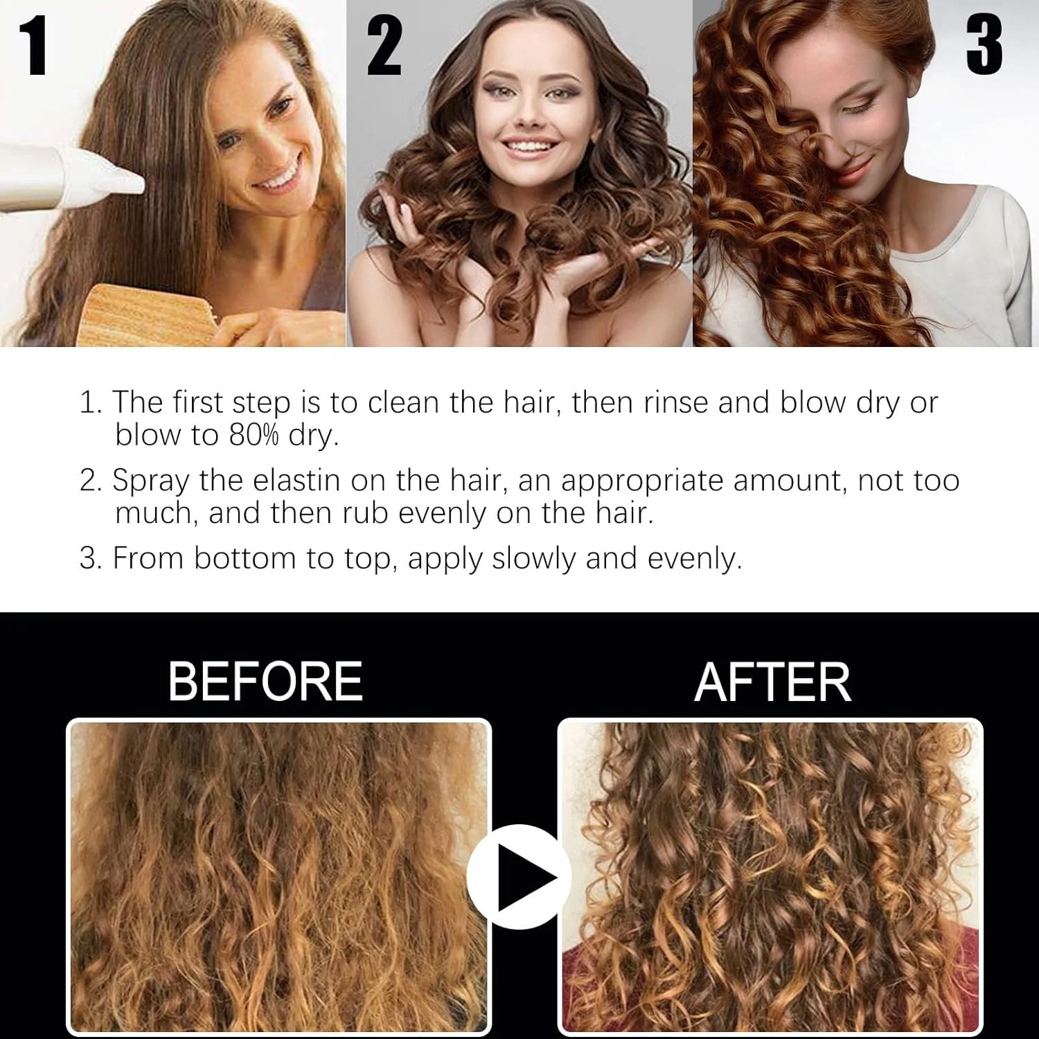 اسپری مو Anniuoveary، اسپری ضخیم کننده مو با پروتئین گیاهی طبیعی، اسپری حجم دهنده موی کرکی، اسپری حجم دهنده موی کرکی Analoguey برای زنان و مردان، برای موهای نازک، غیر چسبنده