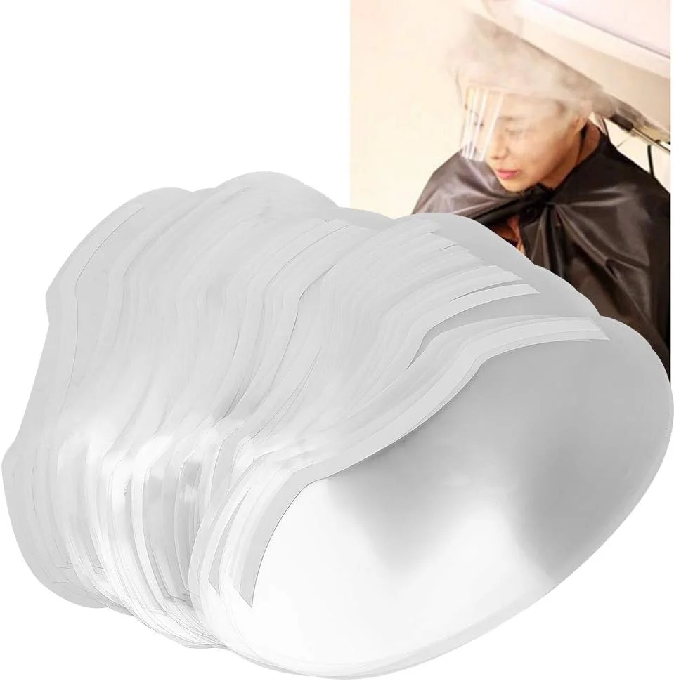 انکروی یو بسته 100 عددی محافظ اسپری مو شفاف آرایشگری، محافظ صورت اسپری مو، ماسک محافظ برش مو، محافظ صورت برای حالت دادن مو در سالن