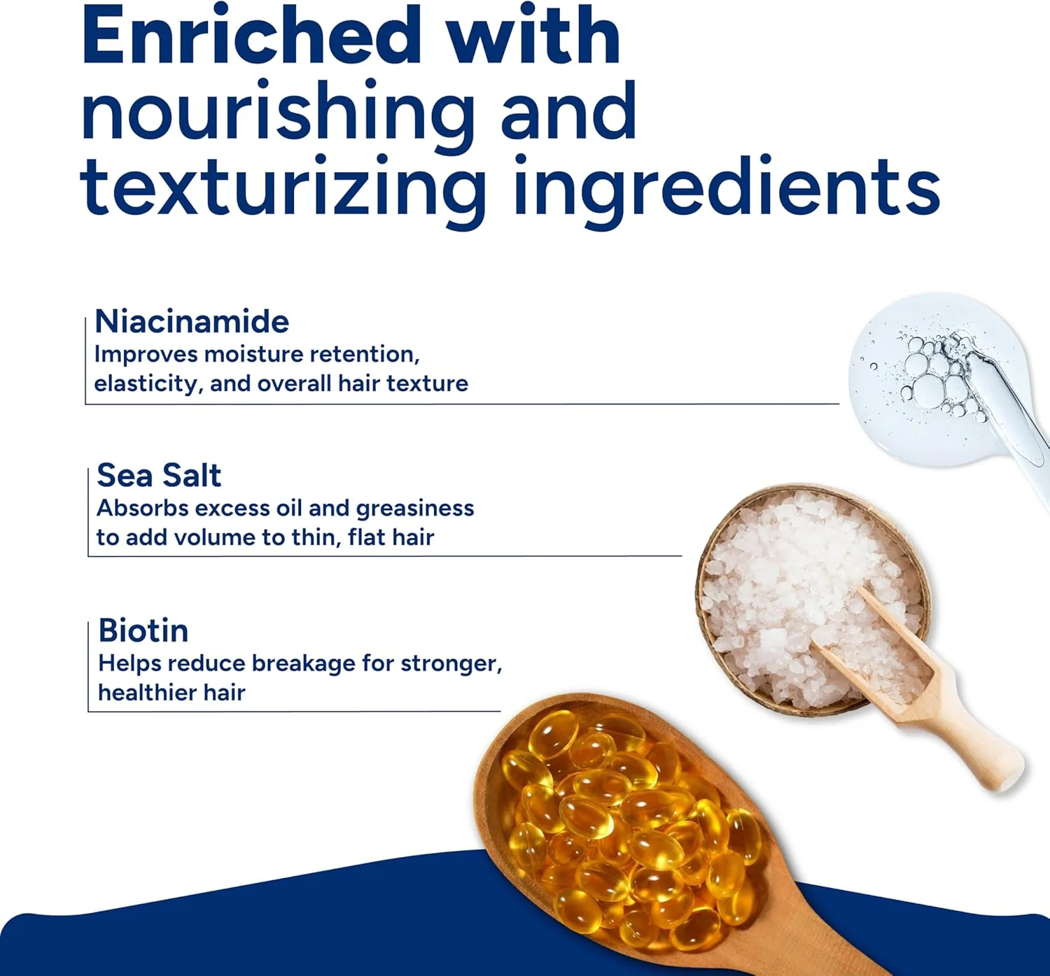 اسپری موی ضخیم کننده نمک دریایی آراتا (50 میلی لیتر) | غنی شده با نمک دریایی، بیوتین و نیاسینامید | برای موهای ضخیم تر و پرپشت تر فوری