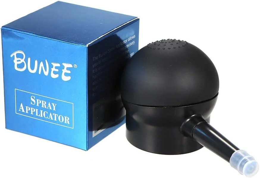 اسپری فیبر موی حرفه ای Anself BUNEE، نازل پمپ اپلیکاتور اسپری فیبر مو، ابزار ضخیم کننده مو