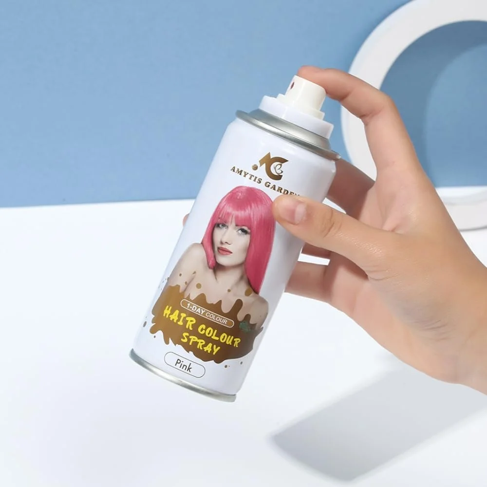 اسپری رنگ مو موقت باغ آمتیس (صورتی) 135 میلی لیتر