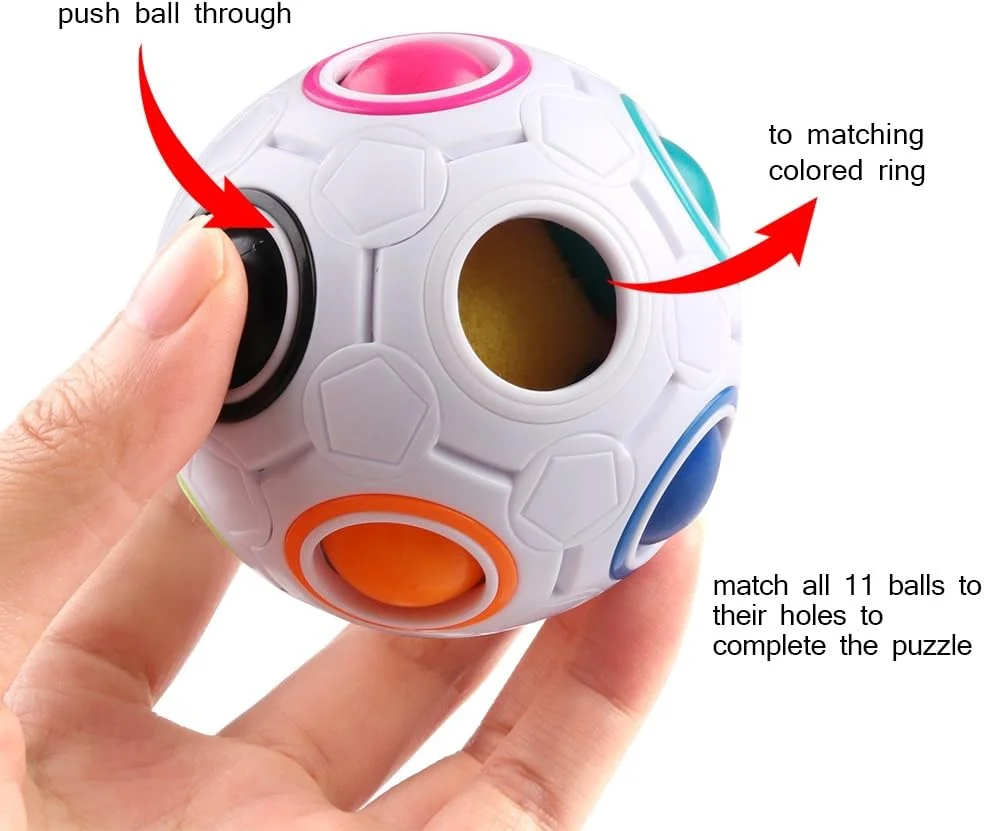 توپ پازل رنگین کمانی Coogam با کیف، بازی پازل تطبیق رنگ، اسباب بازی بی قراری، توپ جادویی ضد استرس، پازل فکری برای کودکان و بزرگسالان، پسران، دختران، تعطیلات توپ پازل رنگین کمانی Coogam با کیف، بازی پازل تطبیق رنگ، اسباب بازی بی قراری، توپ جادویی ضد استرس، پازل فکری برای کودکان و بزرگسالان، پسران، دختران، تعطیلات