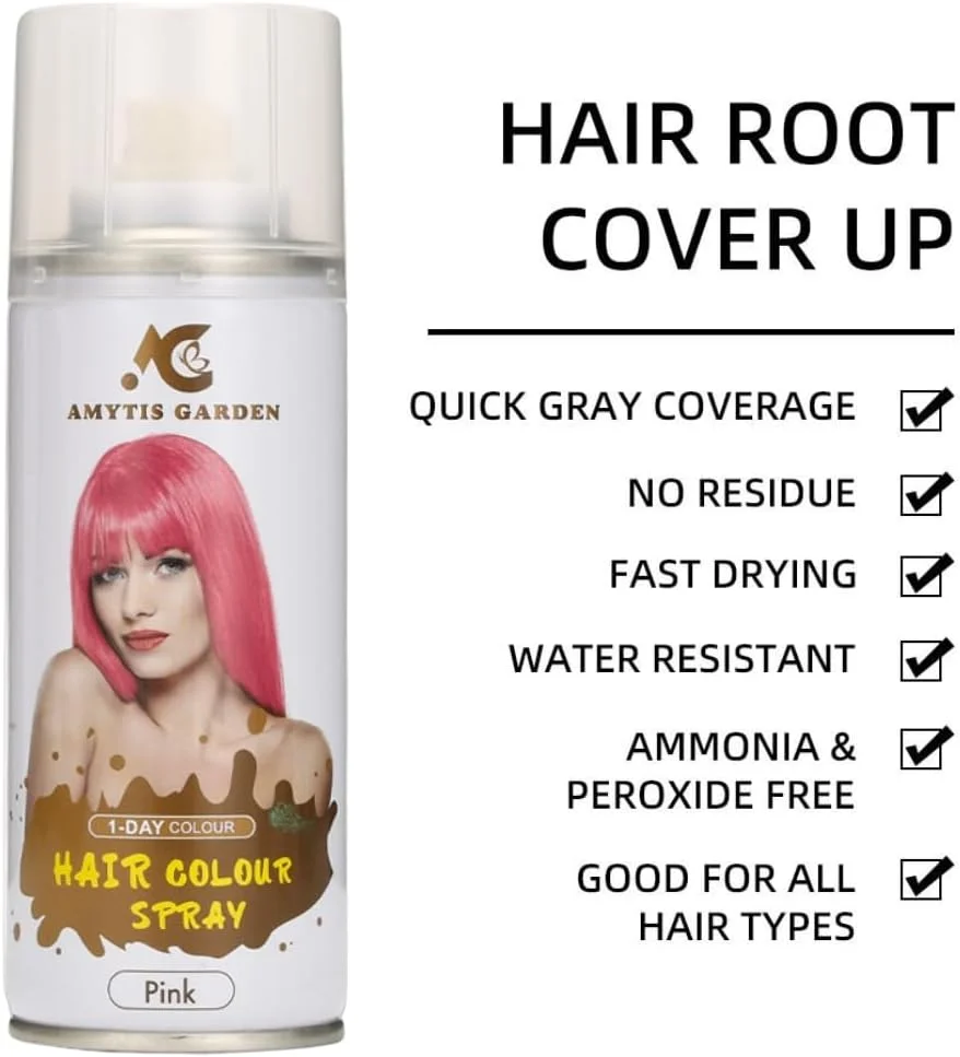 اسپری رنگ مو موقت باغ آمتیس (صورتی) 135 میلی لیتر