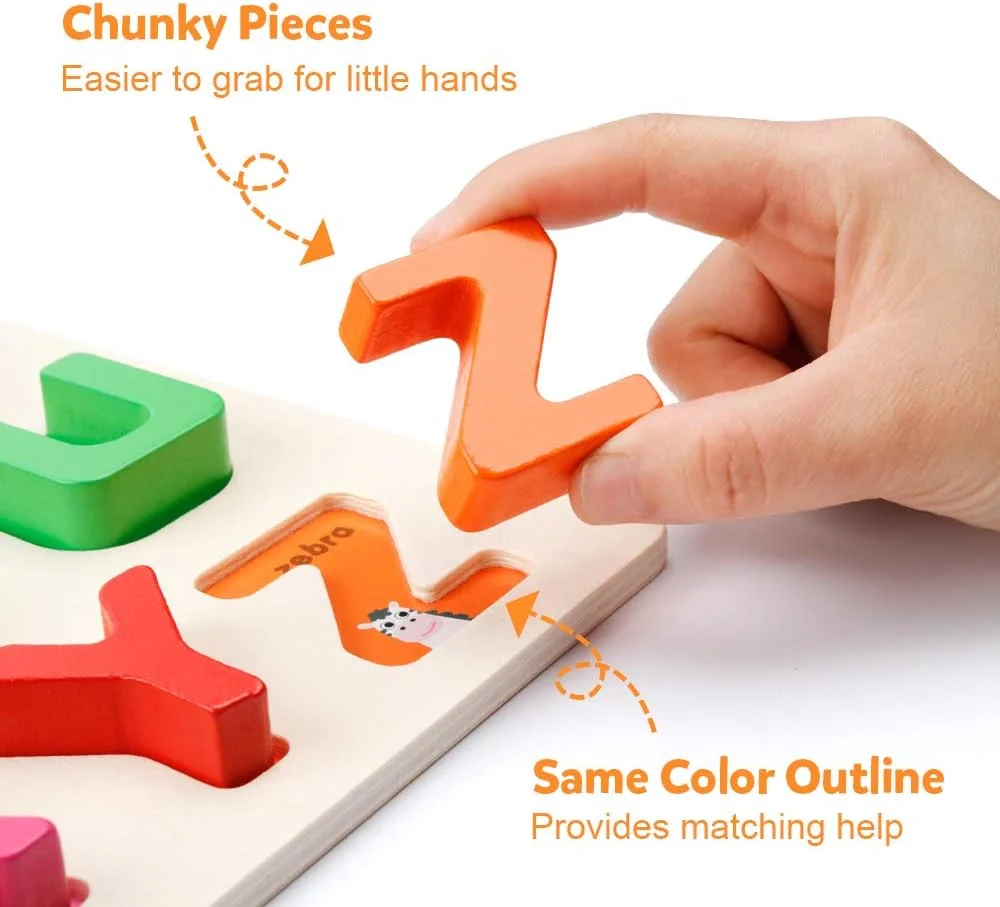 پازل الفبای چوبی Coogam - بلوک های تخته مرتب سازی حروف ABC بازی تطبیق مونته سوری اسباب بازی آموزشی یادگیری اولیه هدیه برای کودکان پیش دبستانی پازل الفبای چوبی Coogam - بلوک های تخته مرتب سازی حروف ABC بازی تطبیق مونته سوری اسباب بازی آموزشی یادگیری اولیه هدیه برای کودکان پیش دبستانی