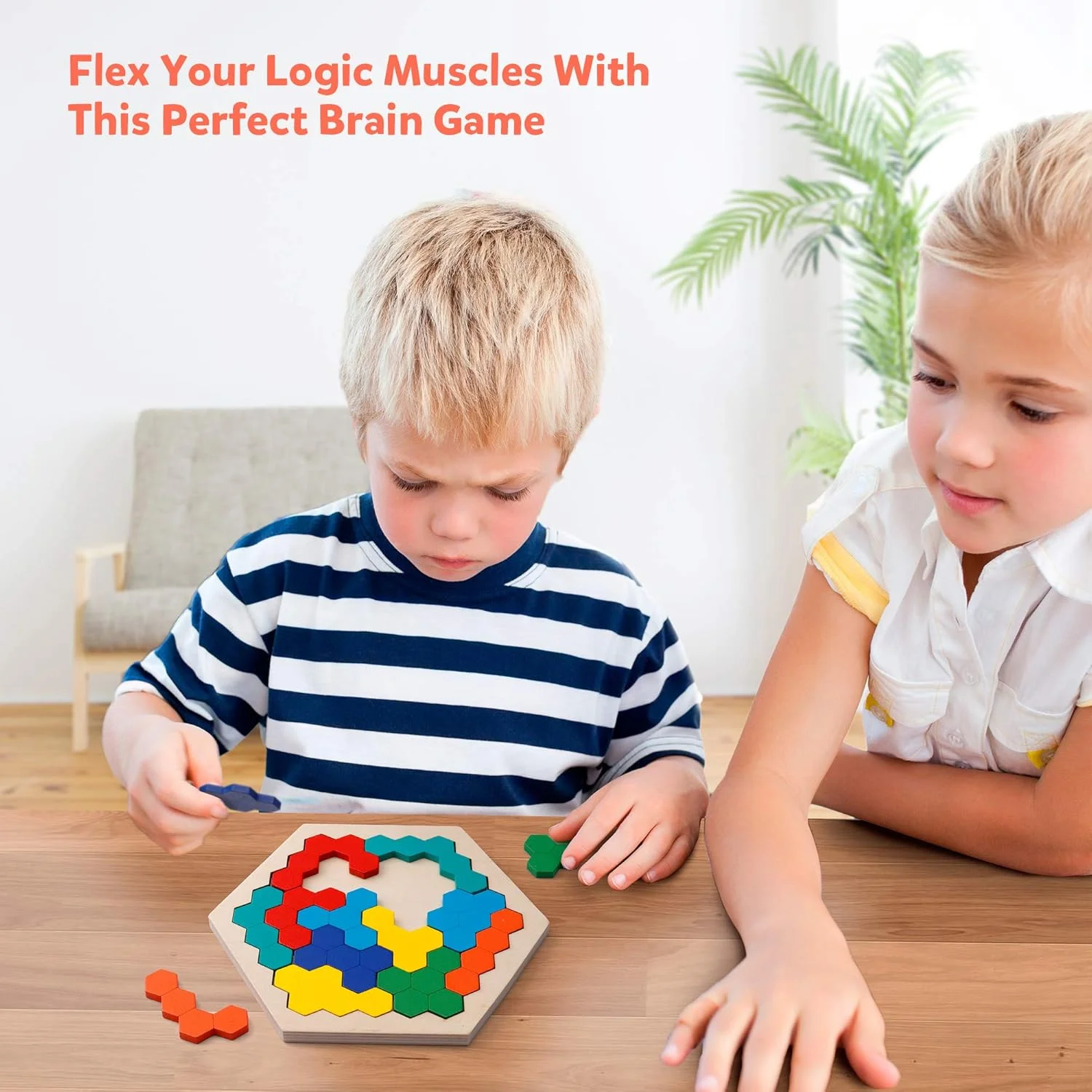 پازل چوبی شش ضلعی Coogam - بلوک های اشکال تانگرام، بازی فکری هندسی، اسباب بازی آموزشی STEM مونته سوری، مناسب برای تمام سنین پازل چوبی شش ضلعی Coogam - بلوک های اشکال تانگرام، بازی فکری هندسی، اسباب بازی آموزشی STEM مونته سوری، مناسب برای تمام سنین