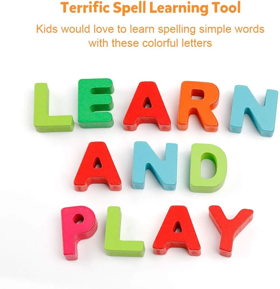 پازل الفبای چوبی Coogam - بلوک های تخته مرتب سازی حروف ABC بازی تطبیق مونته سوری اسباب بازی آموزشی یادگیری اولیه هدیه برای کودکان پیش دبستانی پازل الفبای چوبی Coogam - بلوک های تخته مرتب سازی حروف ABC بازی تطبیق مونته سوری اسباب بازی آموزشی یادگیری اولیه هدیه برای کودکان پیش دبستانی