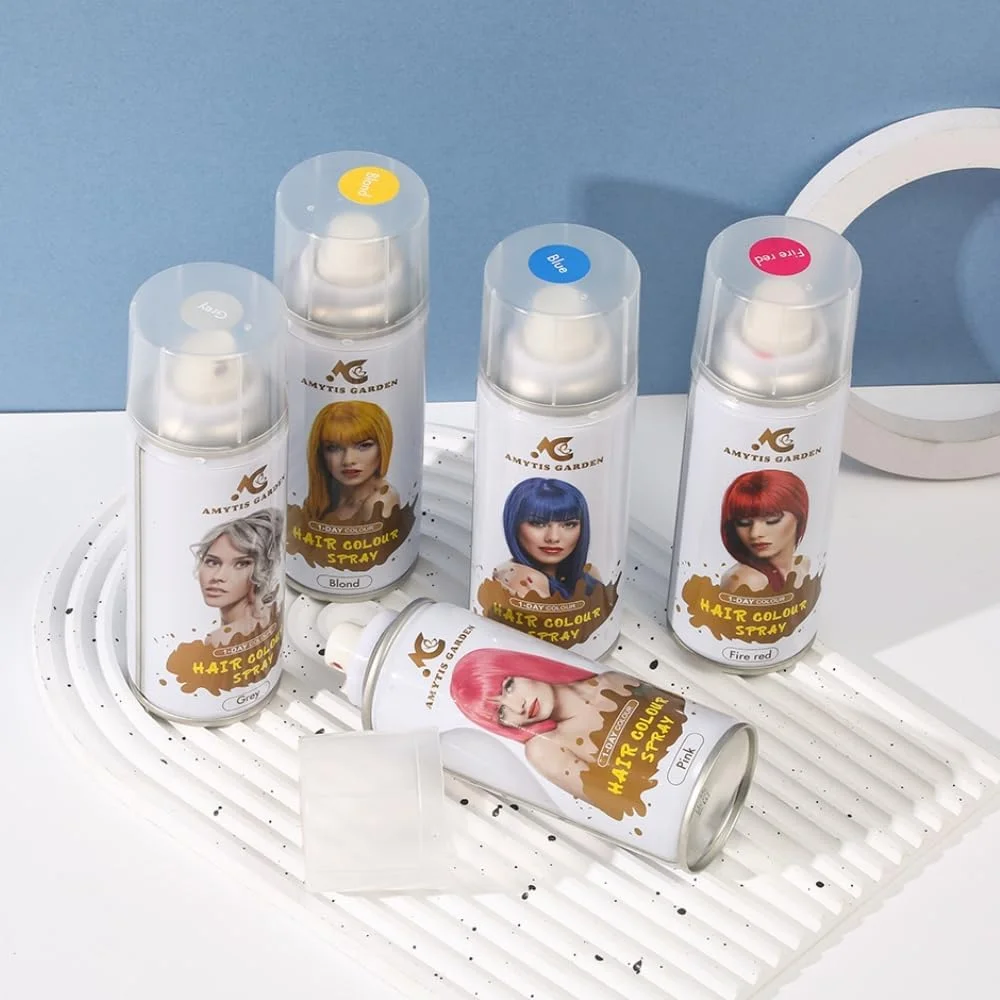 اسپری رنگ مو موقت باغ آمتیس (صورتی) 135 میلی لیتر