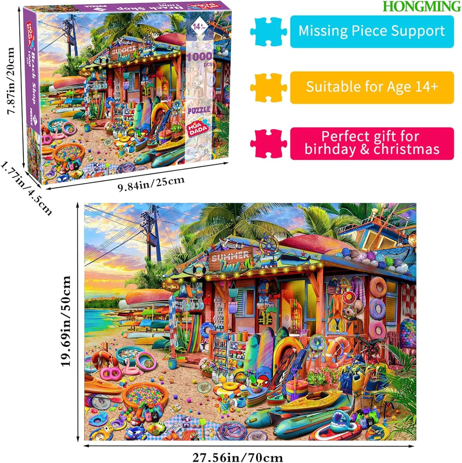 پازل اره‌مویی DAYONG، پازل دونات 1000 تکه برای بزرگسالان، نوجوانان و کودکان، اسباب‌بازی‌ها و بازی‌های چالش پازل، پازل خانوادگی با حروف در پشت