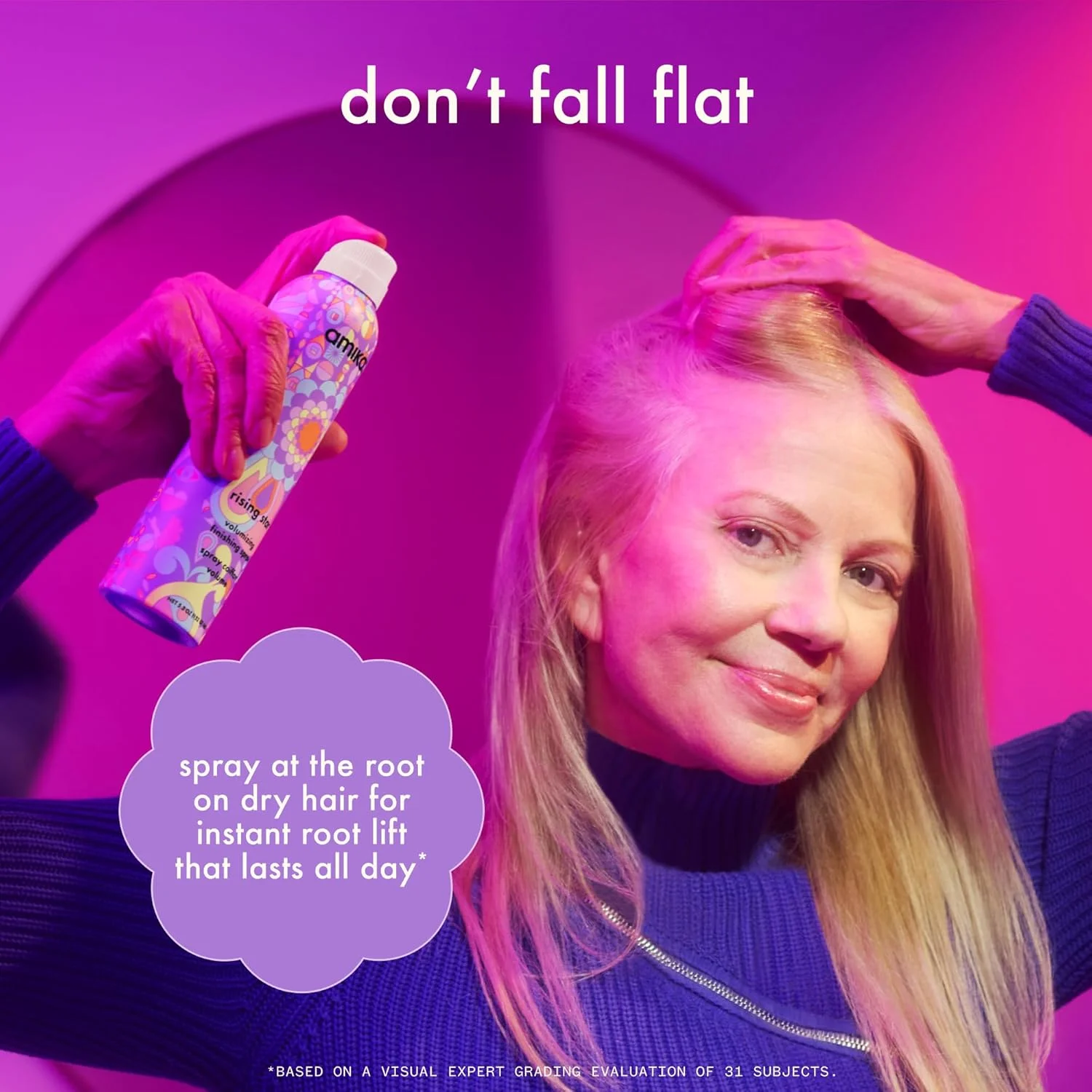 اسپری حجم دهنده و فیکس کننده مو آمیکا مدل Rising Star، ۱۸۵ میلی لیتر