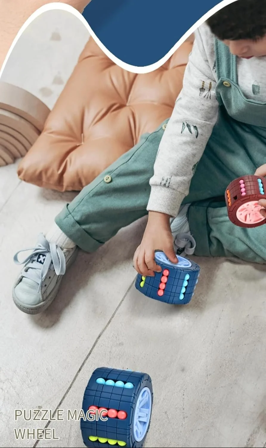 اسباب بازی مکعب استوانه ای سه بعدی - پازل کشویی چرخان ژیروسکوپ لوبیا جادویی (قرمز، آبی، مشکی) اسباب بازی مکعب استوانه ای سه بعدی - پازل کشویی چرخان ژیروسکوپ لوبیا جادویی (قرمز، آبی، مشکی)