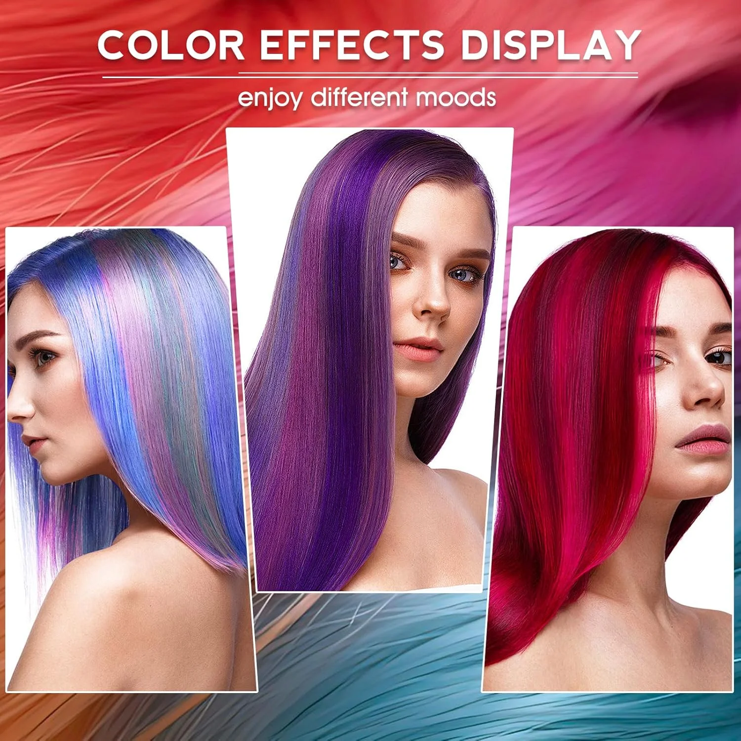 اسپری رنگ موی موقت آلونی 3 رنگ برای کودکان - رنگ موی قابل شستشو برای Cosplay، جشن، مهمانی، کریسمس، هالووین - آبی، قابل شستشو