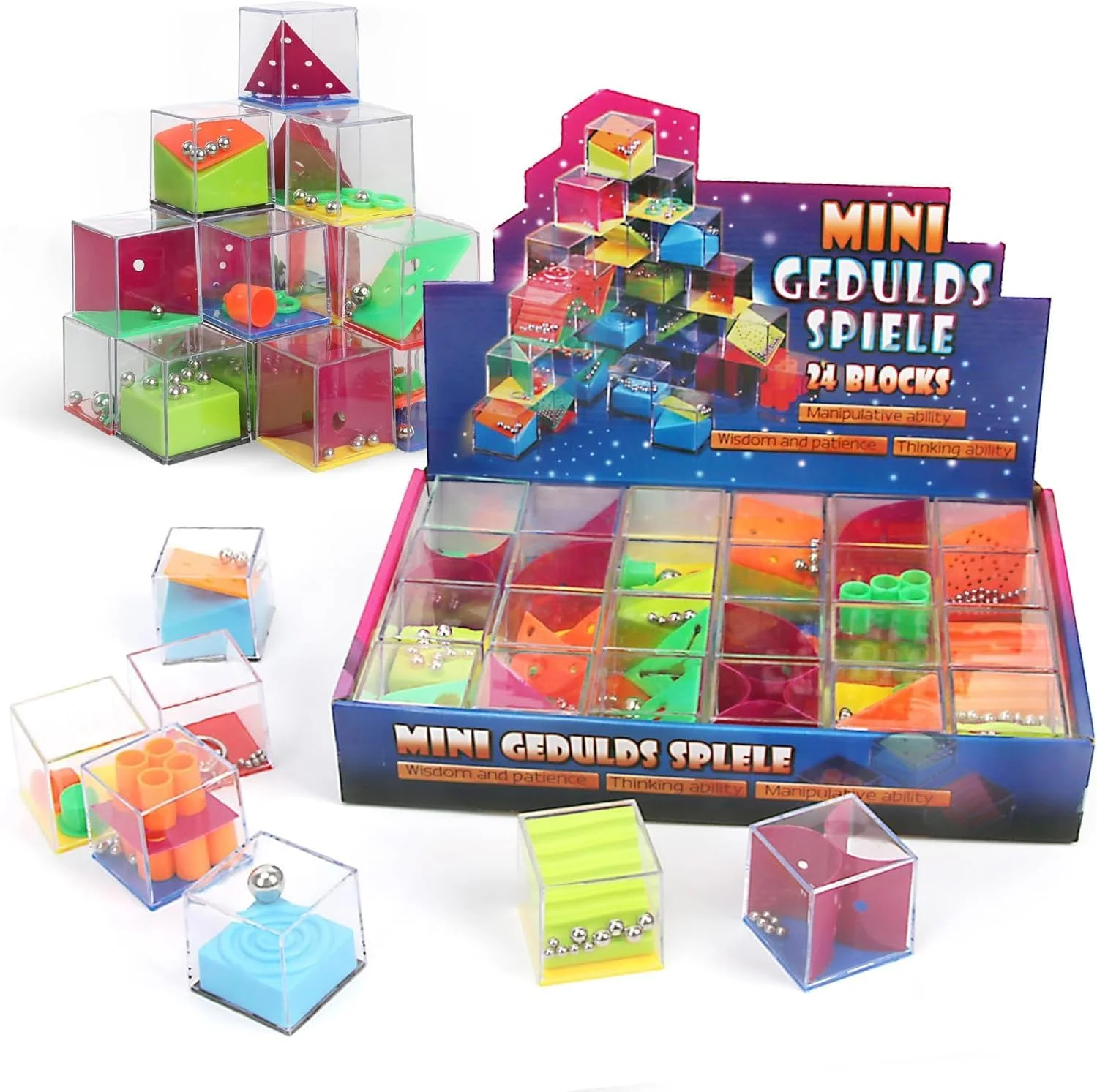 جعبه های پازل مینی فیجت، 24 قطعه پازل های فکری سه بعدی متنوع، بازی های فکری برای کودکان و بزرگسالان، اسباب بازی ضد استرس و اضطراب، چالش های بازی تعادلی، بازی هزارتوی فکری جعبه های پازل مینی فیجت، 24 قطعه پازل های فکری سه بعدی متنوع، بازی های فکری برای کودکان و بزرگسالان، اسباب بازی ضد استرس و اضطراب، چالش های بازی تعادلی، بازی هزارتوی فکری