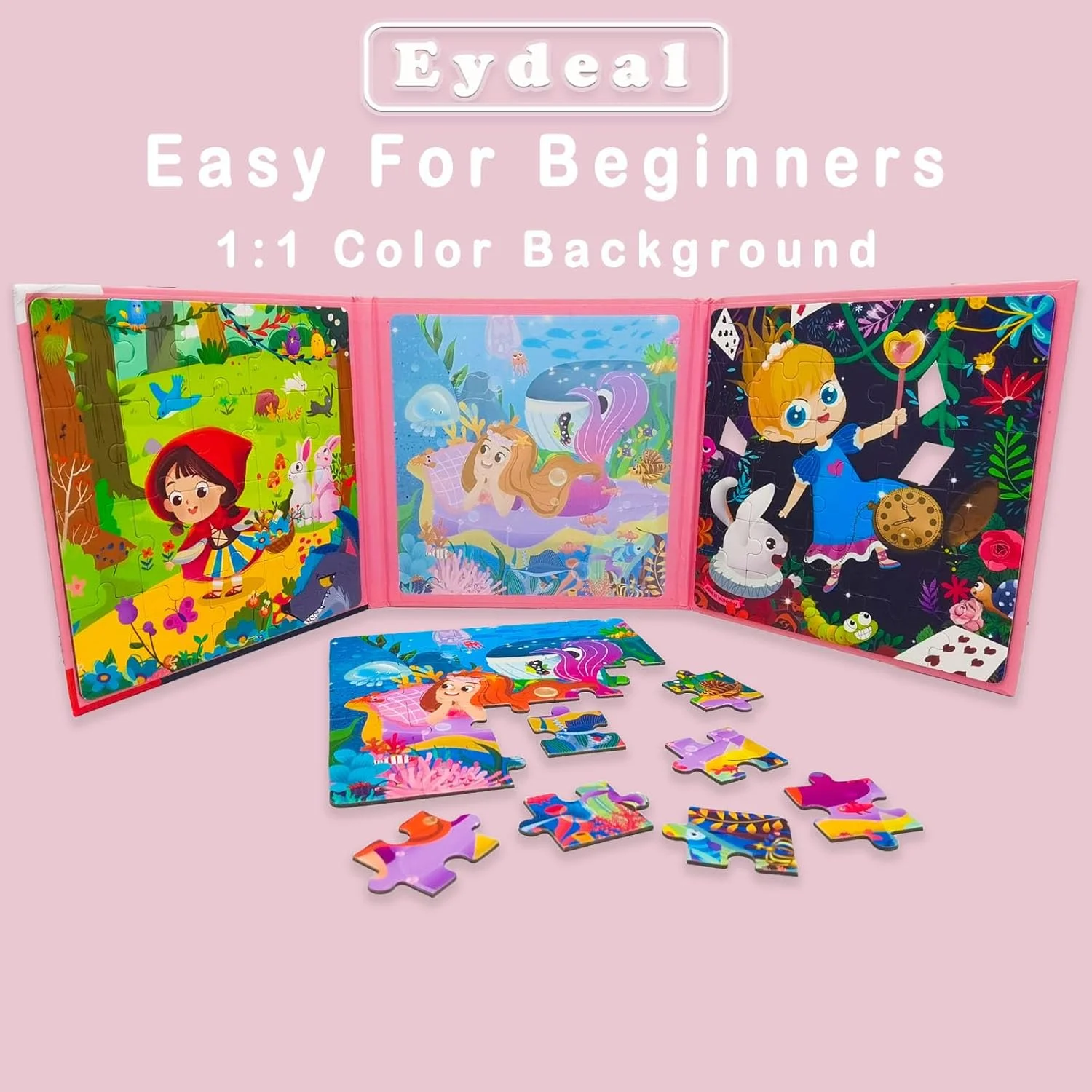 پازل های مغناطیسی Eydeal، اسباب بازی های مسافرتی برای کودکان 3، 4 و 5 ساله، بازی های ماشینی، کتاب های آهنربایی، هدیه تولد دخترانه، داستان پری دریایی پازل های مغناطیسی Eydeal، اسباب بازی های مسافرتی برای کودکان 3، 4 و 5 ساله، بازی های ماشینی، کتاب های آهنربایی، هدیه تولد دخترانه، داستان پری دریایی