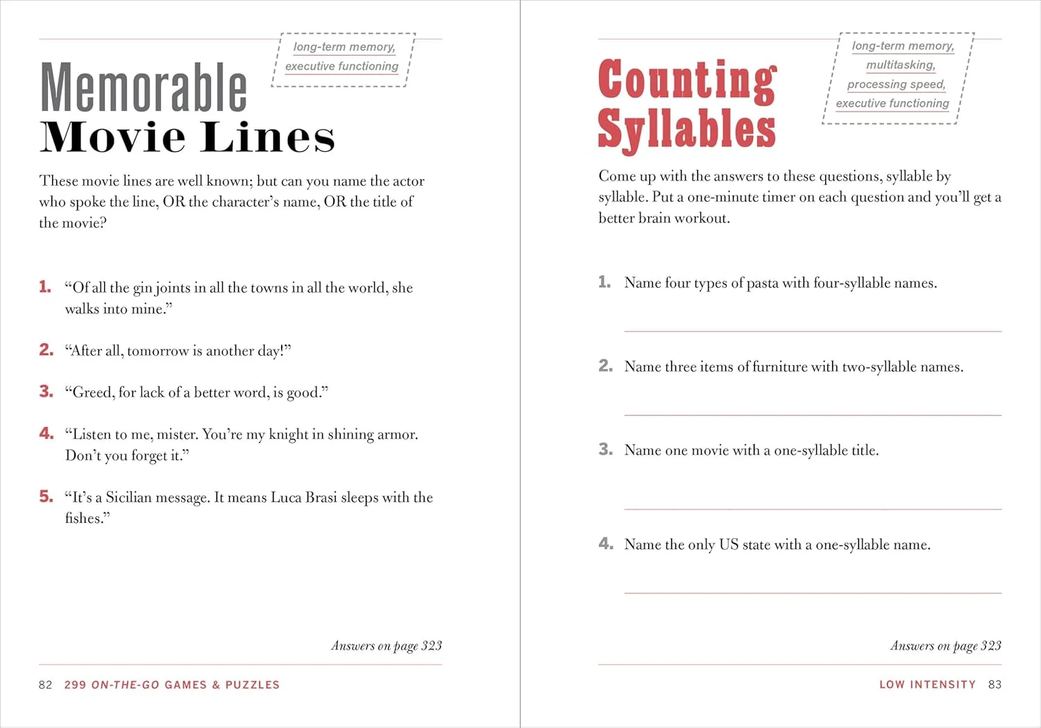 ۲۹۹ بازی و پازل همراه برای جوان نگه داشتن مغز شما: دقایقی در روز برای تناسب اندام ذهنی
