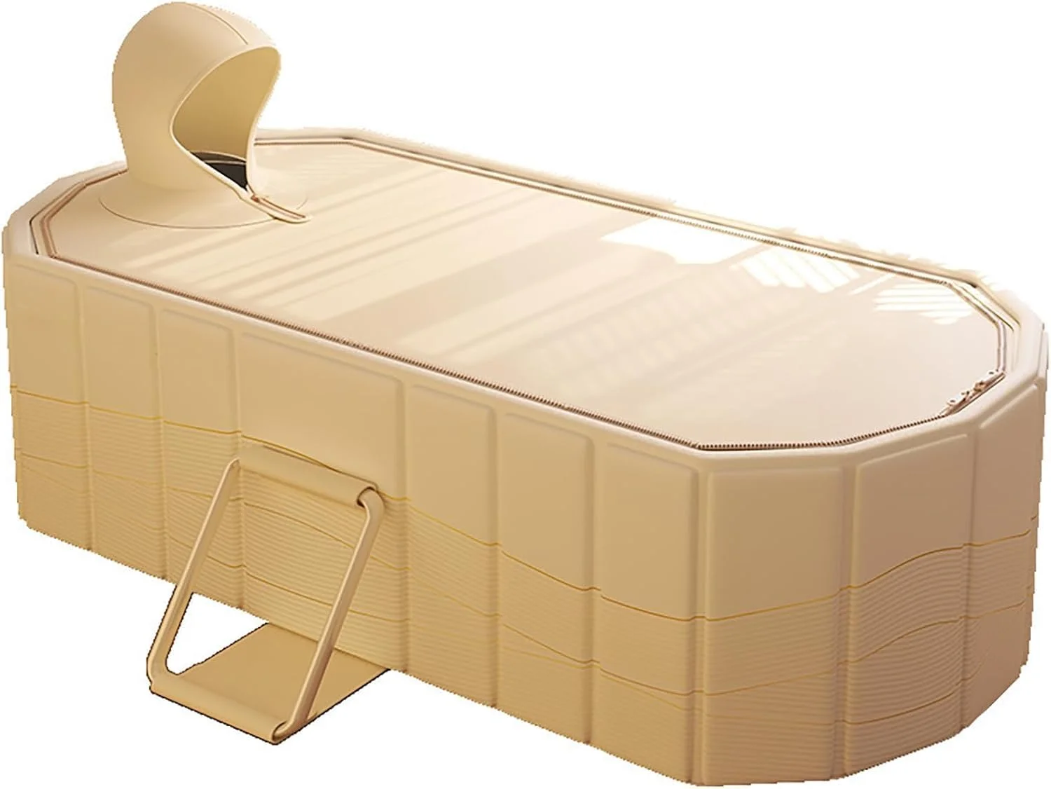 وان حمام تاشو ایستاده - وان تاشو بزرگ 150 سانتی متری قابل حمل برای بزرگسالان، ایده آل برای فضاهای کوچک و اسپا حمام، وان حمام تاشو سریع و آسان برای دوش