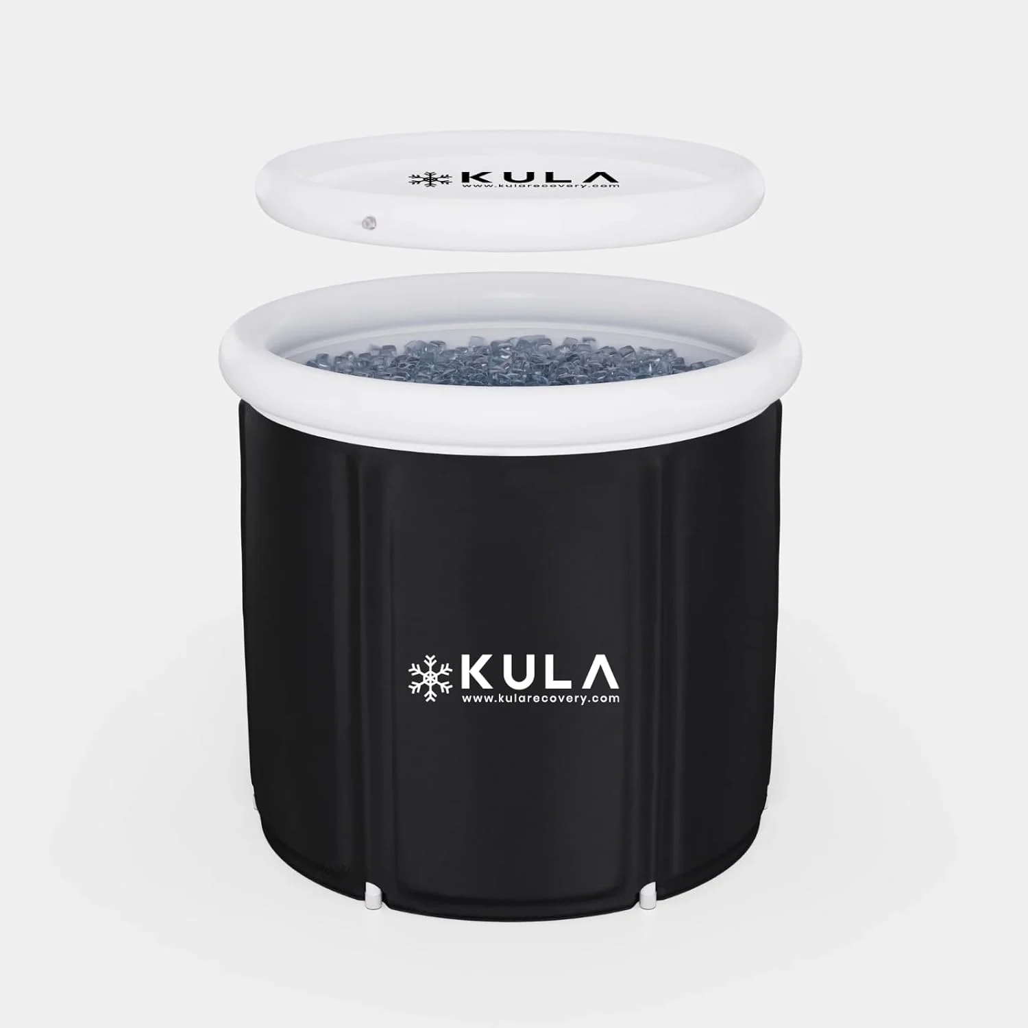 حمام یخ بزرگ KULA RECOVERY مدل BIG DIPPER (XXL) - وان قابل حمل برای ریکاوری/تمرین با آب سرد - وان یخ ممتاز با درب برای ورزشکاران (مشکی)