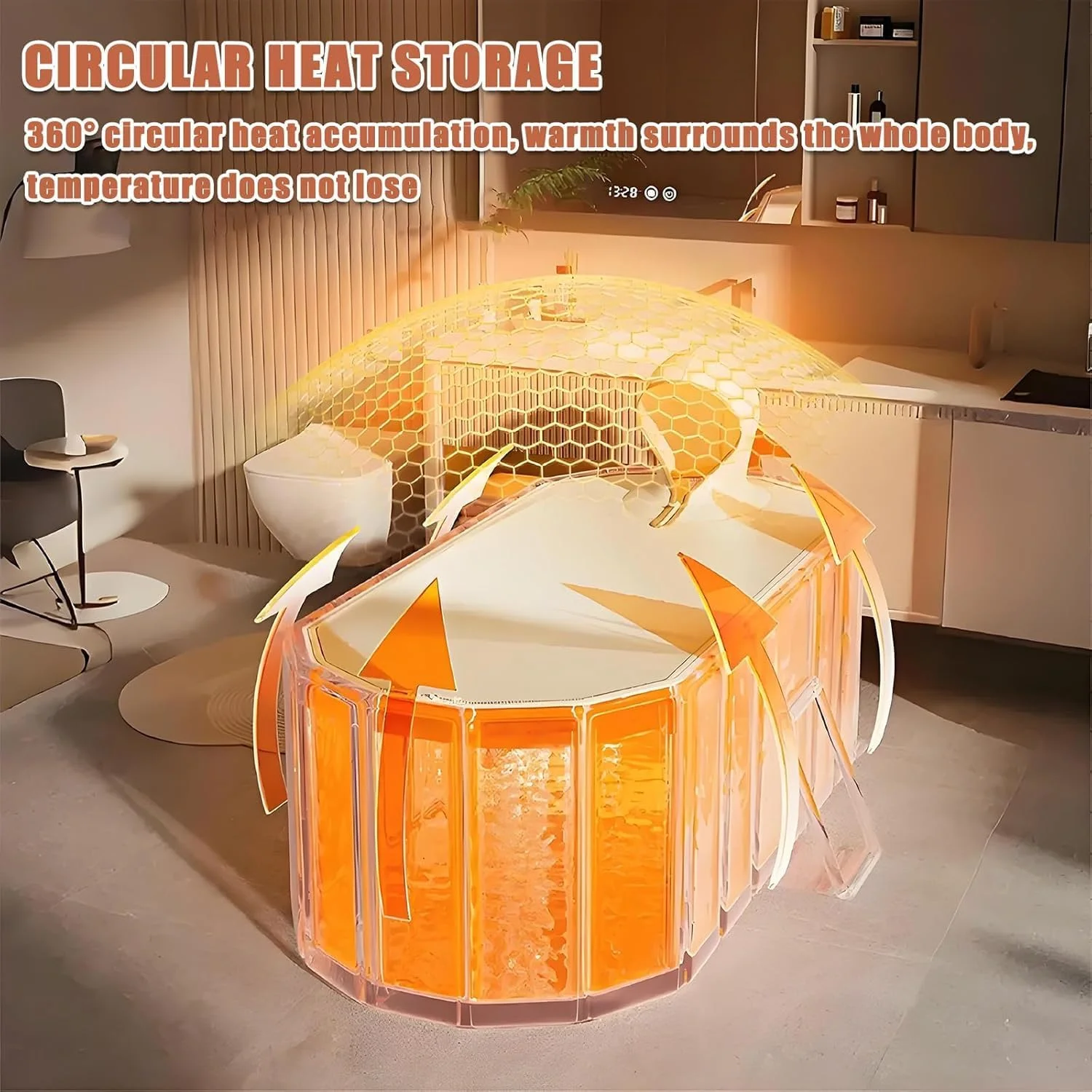 وان حمام تاشو ایستاده - وان تاشو بزرگ 150 سانتی متری قابل حمل برای بزرگسالان، ایده آل برای فضاهای کوچک و اسپا حمام، وان حمام تاشو سریع و آسان برای دوش