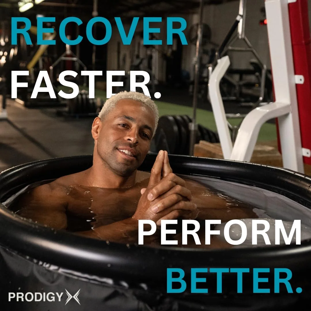 وان حمام یخ Prodigy X - وان سرد برای ورزشکاران بزرگسال - سایز بزرگ، قابل حمل، مناسب فضای باز - دارای درب و دماسنج