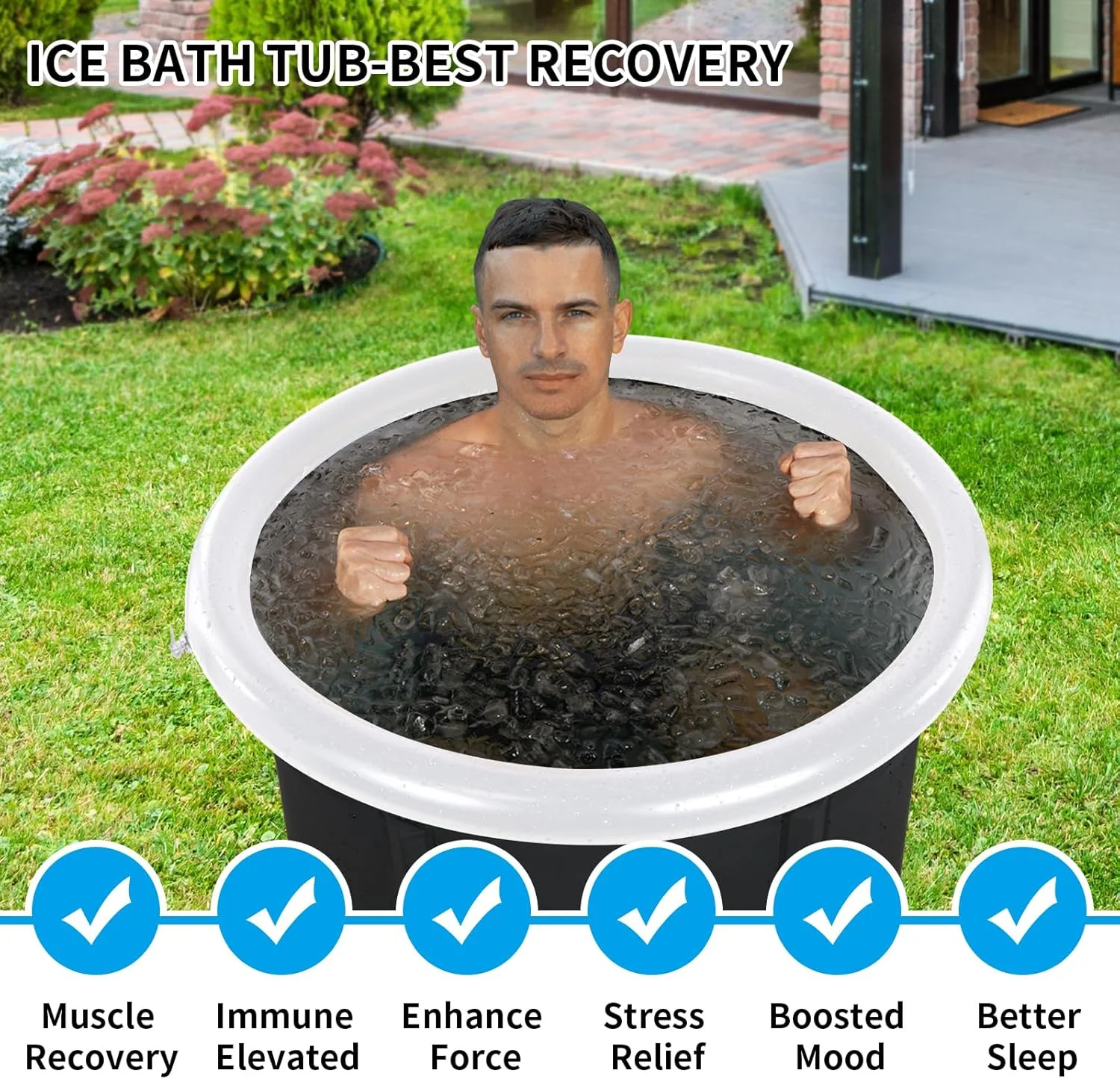 وان حمام تاشو قابل حمل، وان حمام خیساندن با دوش مستقل، وان حمام تاشو سازگار با محیط زیست برای حمام گرم فضای کوچک، وان آب یخ، وان آبگرم سایز بزرگسال وان حمام تاشو قابل حمل، وان حمام خیساندن با دوش مستقل، وان حمام تاشو سازگار با محیط زیست برای حمام گرم فضای کوچک، وان آب یخ، وان آبگرم سایز بزرگسال