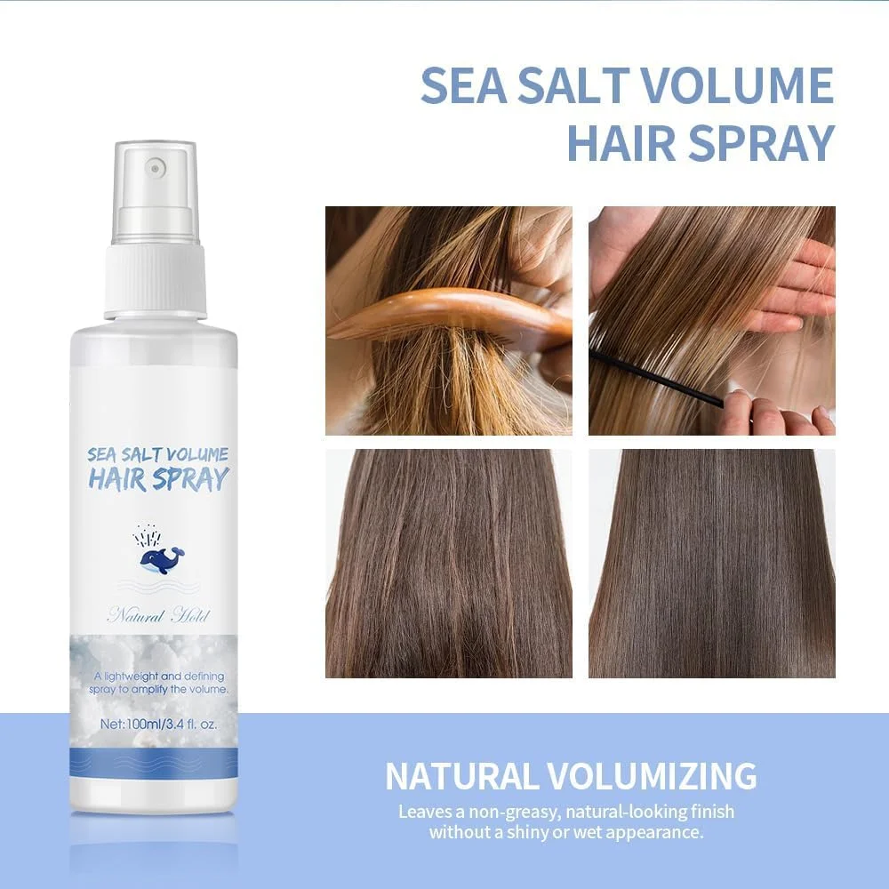 اسپری حجم دهنده مو آزونه با نمک دریا، اسپری حالت دهنده حرفه ای برای ایجاد بافت موج دار و حجم، نگهدارنده سبک و ماندگار برای ظاهری ساحلی، 100 میلی لیتر