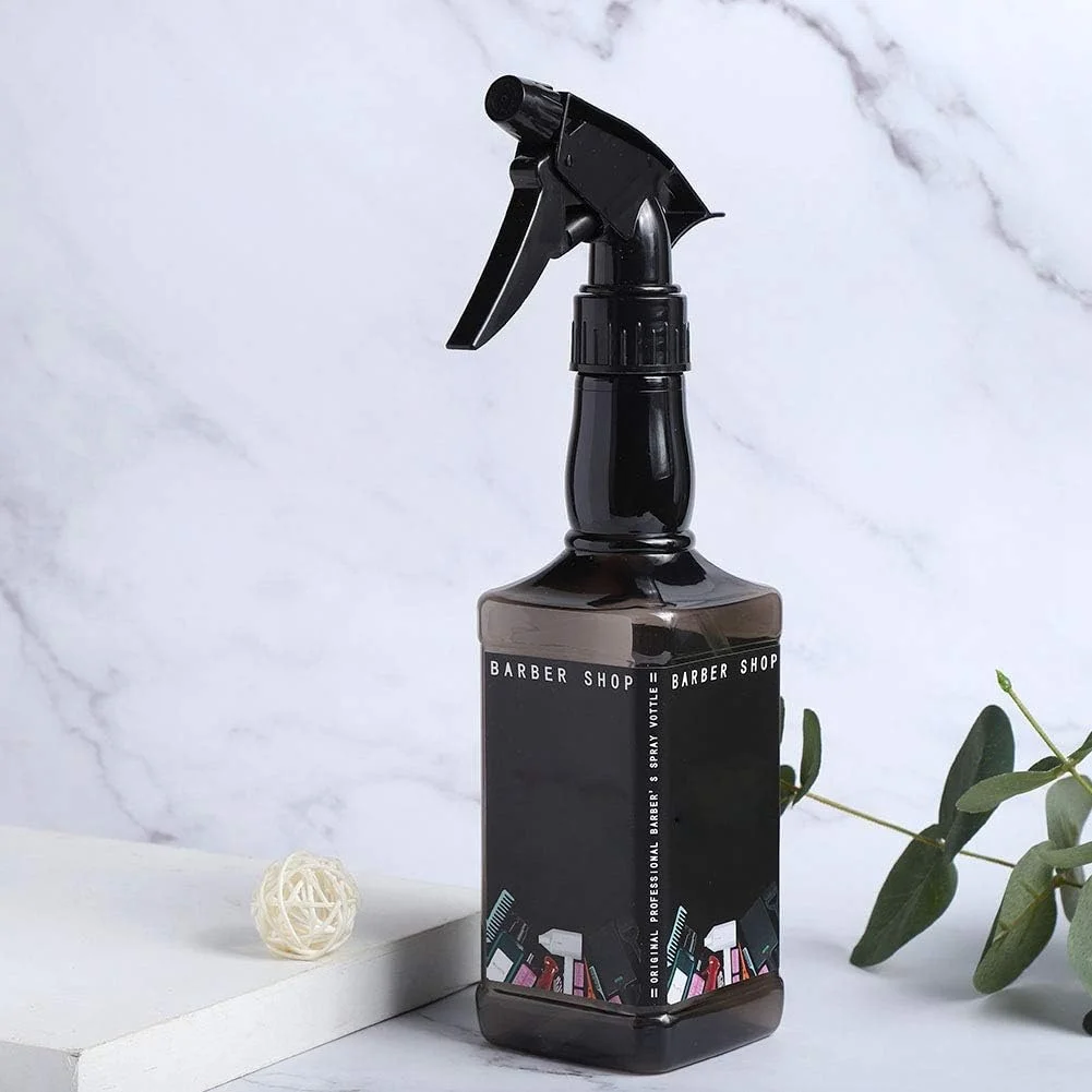 دو عدد بطری اسپری، کتری اسپری آب آرایشگاه پیرایشگاه، بطری اسپری ساده آرایشگری برای آرایشگری، آبیاری گیاهان، اتوکشی و نظافت (مشکی شفاف)