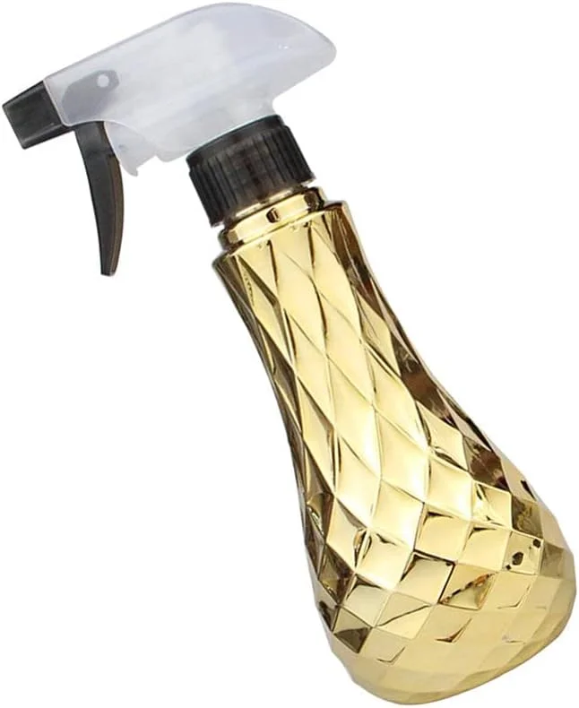بطری اسپری مو کریستالی، بطری اسپری حالت دهنده مو، بطری ماشه ای قابل حمل و قابل پر کردن مجدد برای مراقبت از پوست، مو، آرایش، روغن های ضروری و گیاهان - طلایی بطری اسپری مو کریستالی، بطری اسپری حالت دهنده مو، بطری ماشه ای قابل حمل و قابل پر کردن مجدد برای مراقبت از پوست، مو، آرایش، روغن های ضروری و گیاهان - طلایی