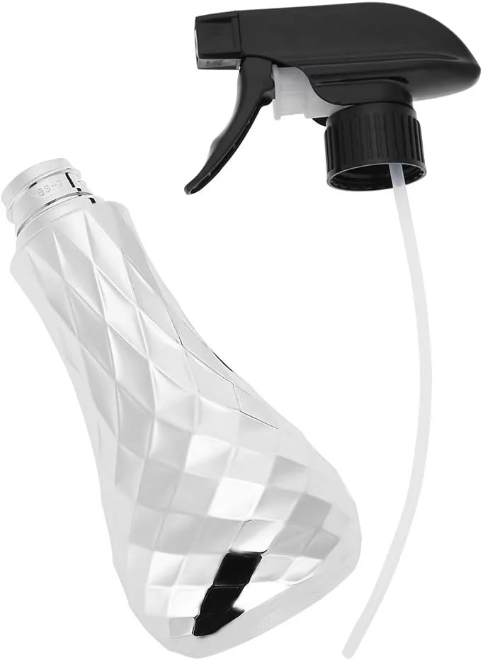 بطری های خالی اسپری آب، بطری اسپری آب آرایشگری پلاستیکی قابل شارژ مجدد 300 میلی لیتری، ابزار پیرایش مو برای آبیاری گیاهان و آرایشگری مو در سالن (طلایی)