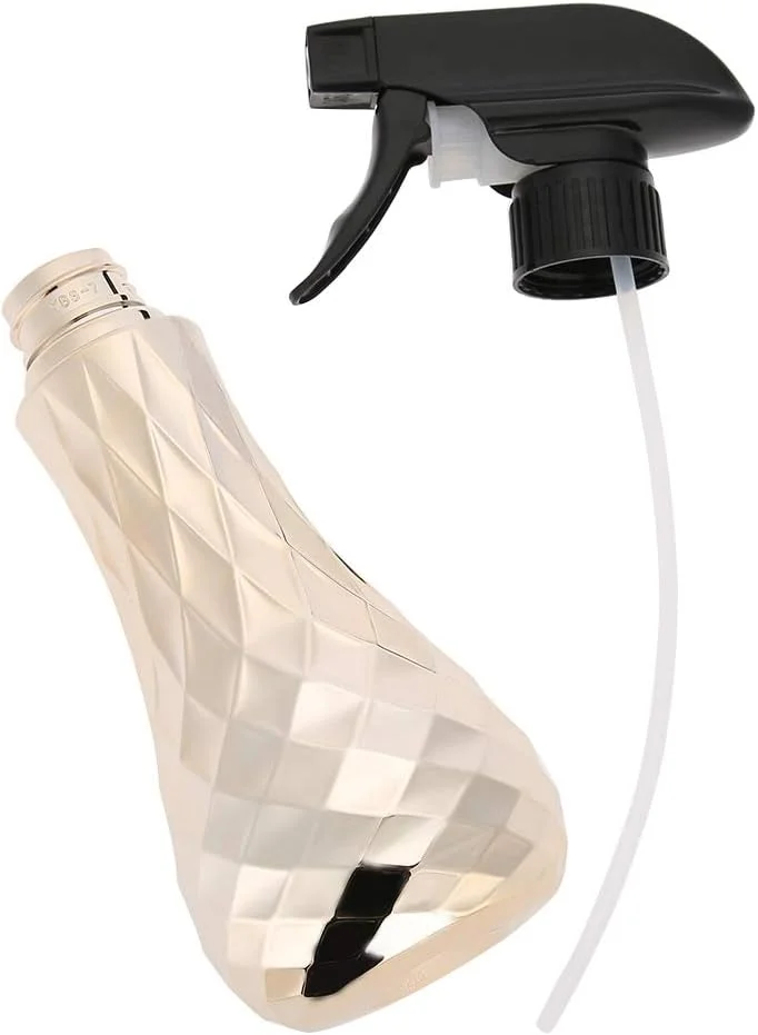 بطری اسپری آب خالی، بطری اسپری آب آرایشگری پلاستیکی قابل شارژ مجدد 300 میلی لیتری، ابزار پیرایش مو برای آبیاری گیاهان و آرایشگری مو در سالن (نقره ای)
