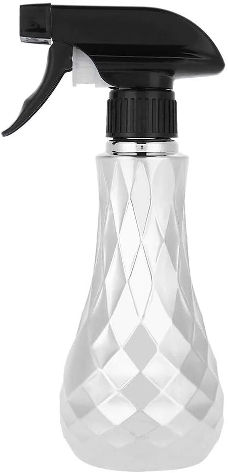 بطری اسپری آب خالی، بطری اسپری آب آرایشگری پلاستیکی قابل شارژ مجدد 300 میلی لیتری، ابزار پیرایش مو برای آبیاری گیاهان و آرایشگری مو در سالن (نقره ای)
