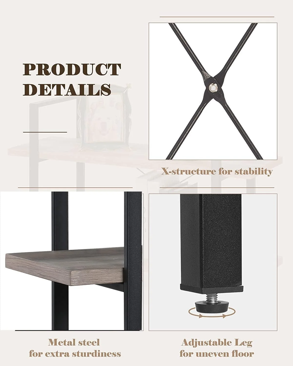 REKO- قفسه نردبانی، قفسه کتاب، قفسه ذخیره سازی 2 طبقه، واحد قفسه، پایه گلدان، قفسه کتاب اتاق نشیمن، قفسه کتاب صنعتی، برای اتاق خواب، آشپزخانه، دفتر REKO- قفسه نردبانی، قفسه کتاب، قفسه ذخیره سازی 2 طبقه، واحد قفسه، پایه گلدان، قفسه کتاب اتاق نشیمن، قفسه کتاب صنعتی، برای اتاق خواب، آشپزخانه، دفتر