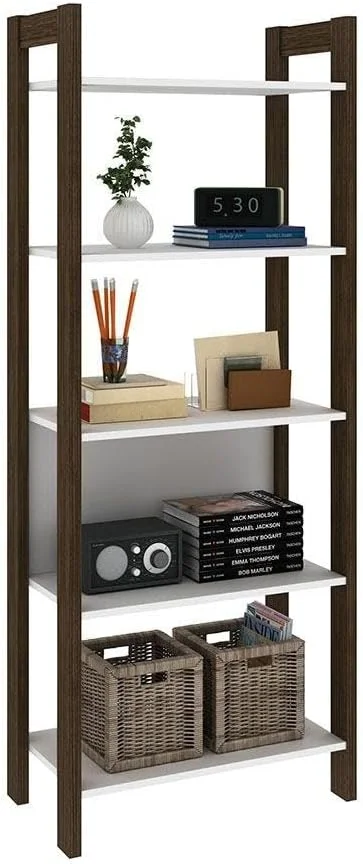 کتابخانه/کابینت نمایش 4 طبقه دانوب هوم مدل Lean | طراحی مدرن، سازمان دهنده چوبی | قفسه نمایش چند منظوره برای دفتر کار خانگی، طول 65 x عرض 35.5 x ارتفاع 165.5 سانتی متر - سفید/گردویی کتابخانه/کابینت نمایش 4 طبقه دانوب هوم مدل Lean | طراحی مدرن، سازمان دهنده چوبی | قفسه نمایش چند منظوره برای دفتر کار خانگی، طول 65 x عرض 35.5 x ارتفاع 165.5 سانتی متر - سفید/گردویی