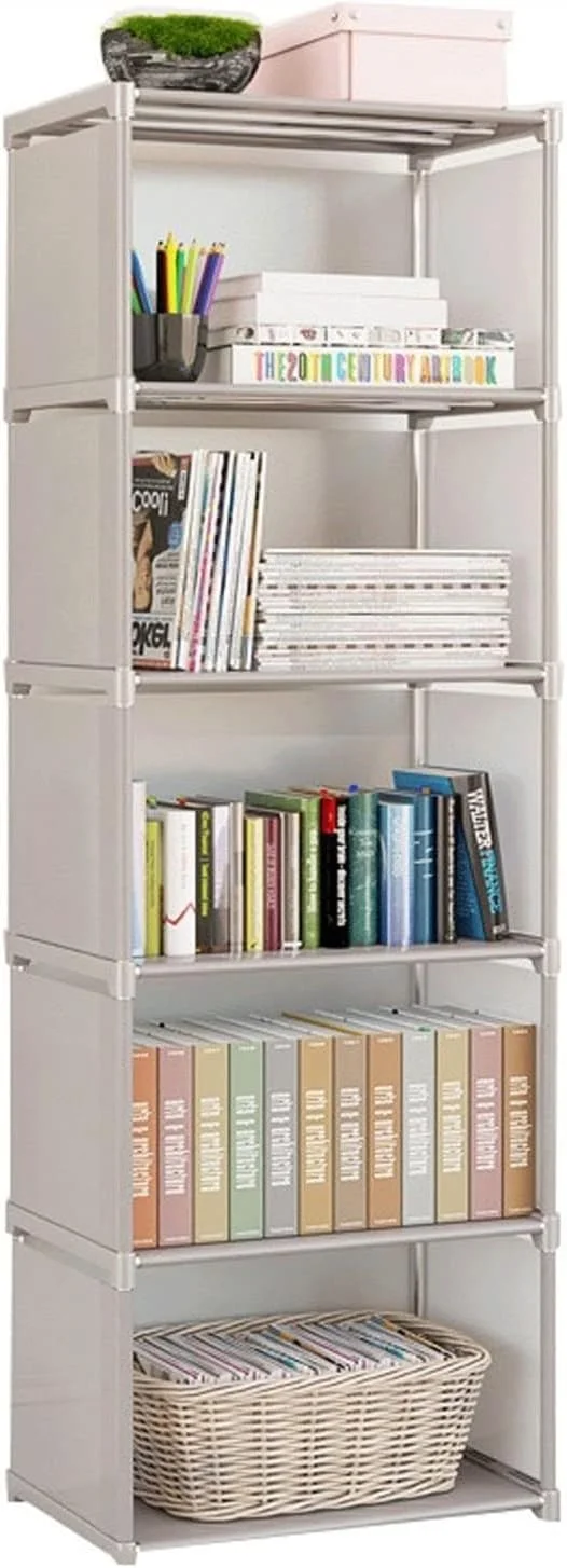 قفسه کتاب caihuashopping، قفسه های مدرن، قفسه کتاب مونتاژ شده کودکان، قفسه کتاب مد روز ساده غیر بافته شده دو طبقه اتاق خواب، قفسه ذخیره سازی دو طبقه، سازمان دهنده قفسه کتاب